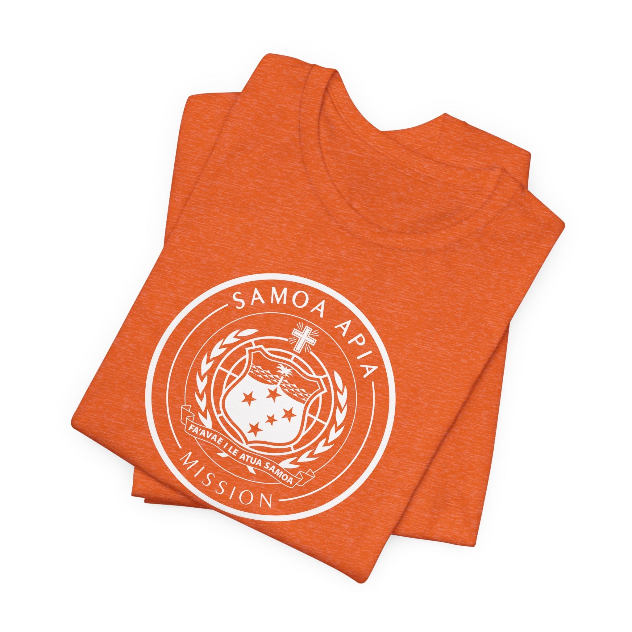 Samoa Apia Mission Circular Monochrome Logo T-Shirt - Latter-Day Saint LDS Missionary Gift - Book of Mormon