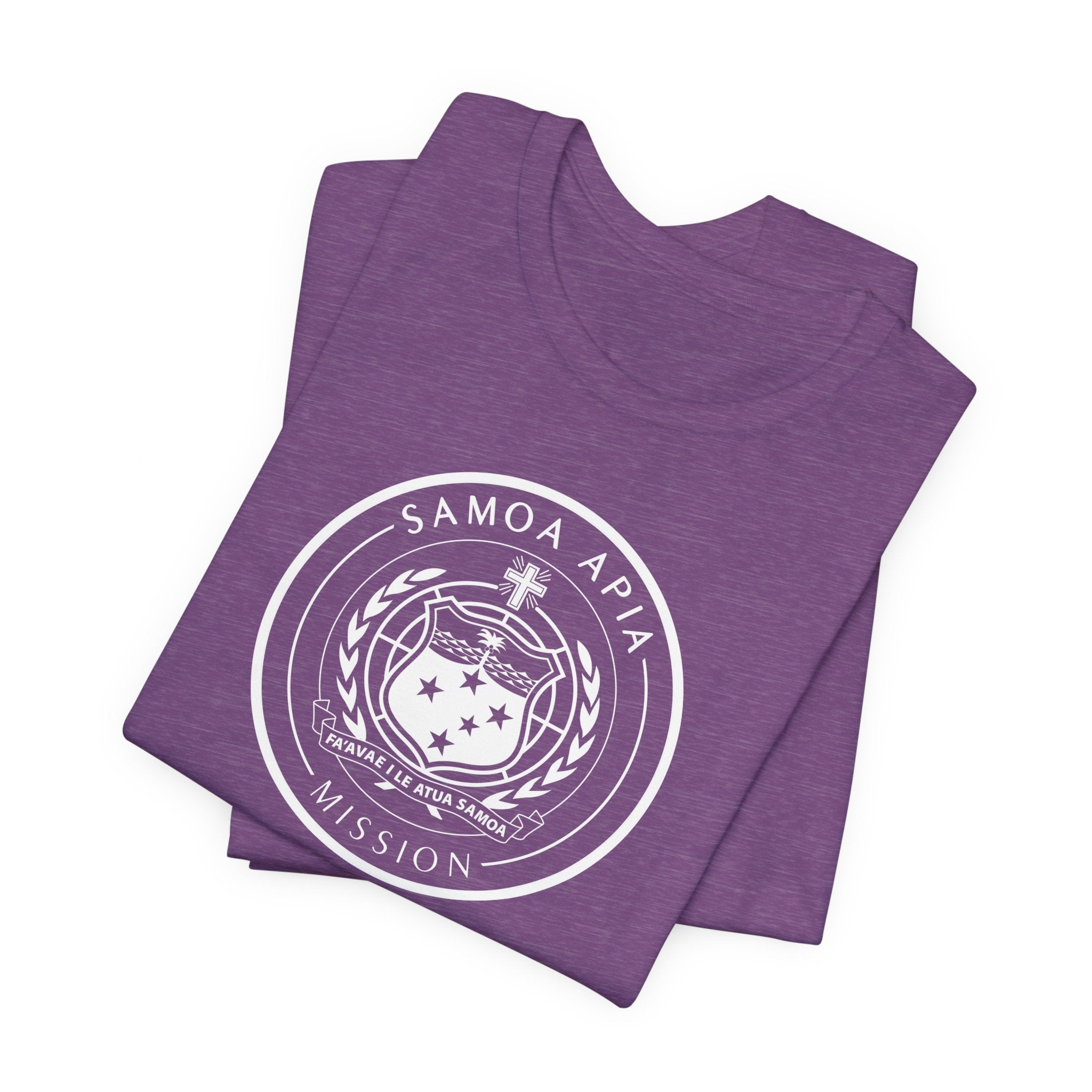 Samoa Apia Mission Circular Monochrome Logo T-Shirt - Latter-Day Saint LDS Missionary Gift - Book of Mormon