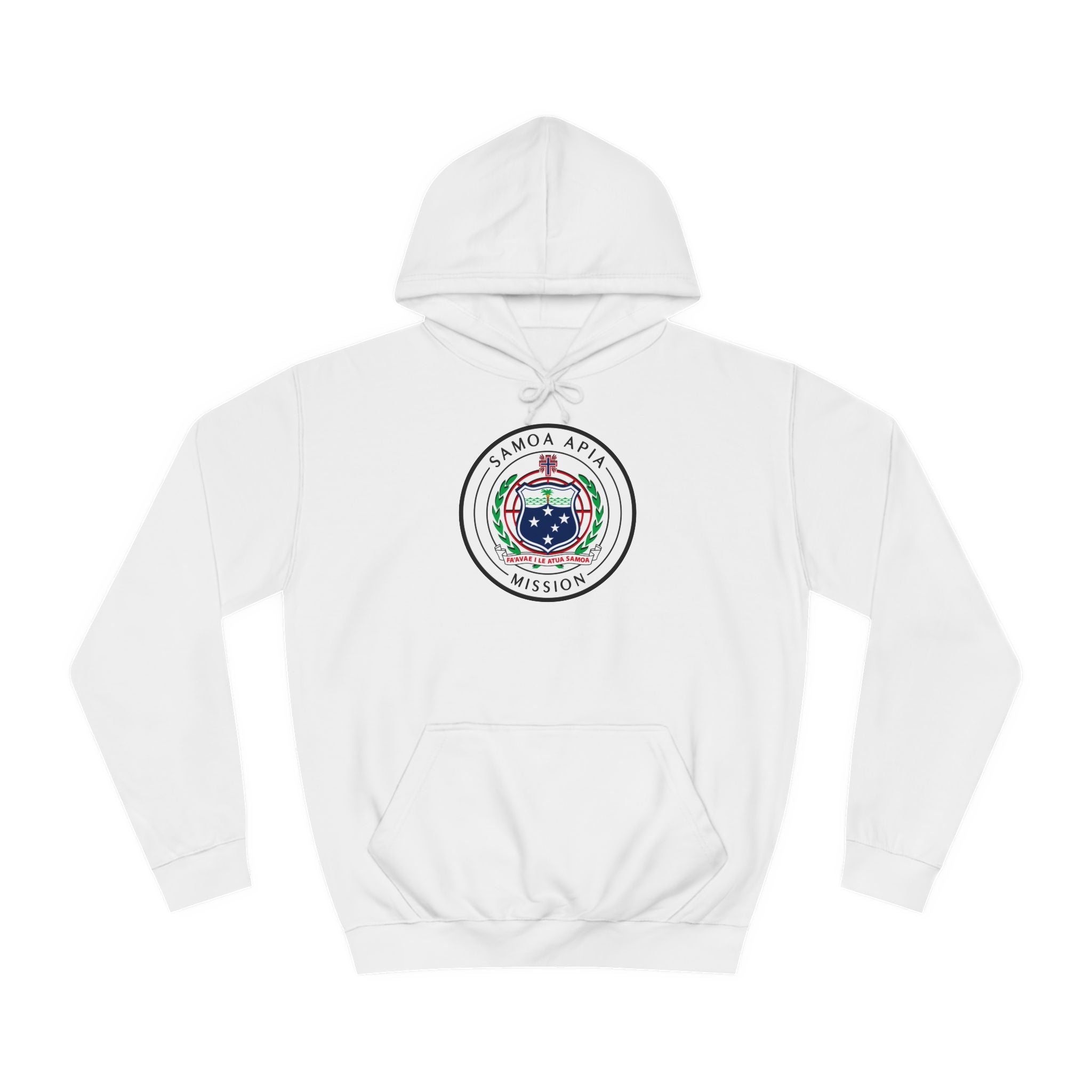 Samoa Apia Mission Flag Logo (White Border) College Hoodie - Latter-Day Saint LDS Missionary Gift - Book of Mormon
