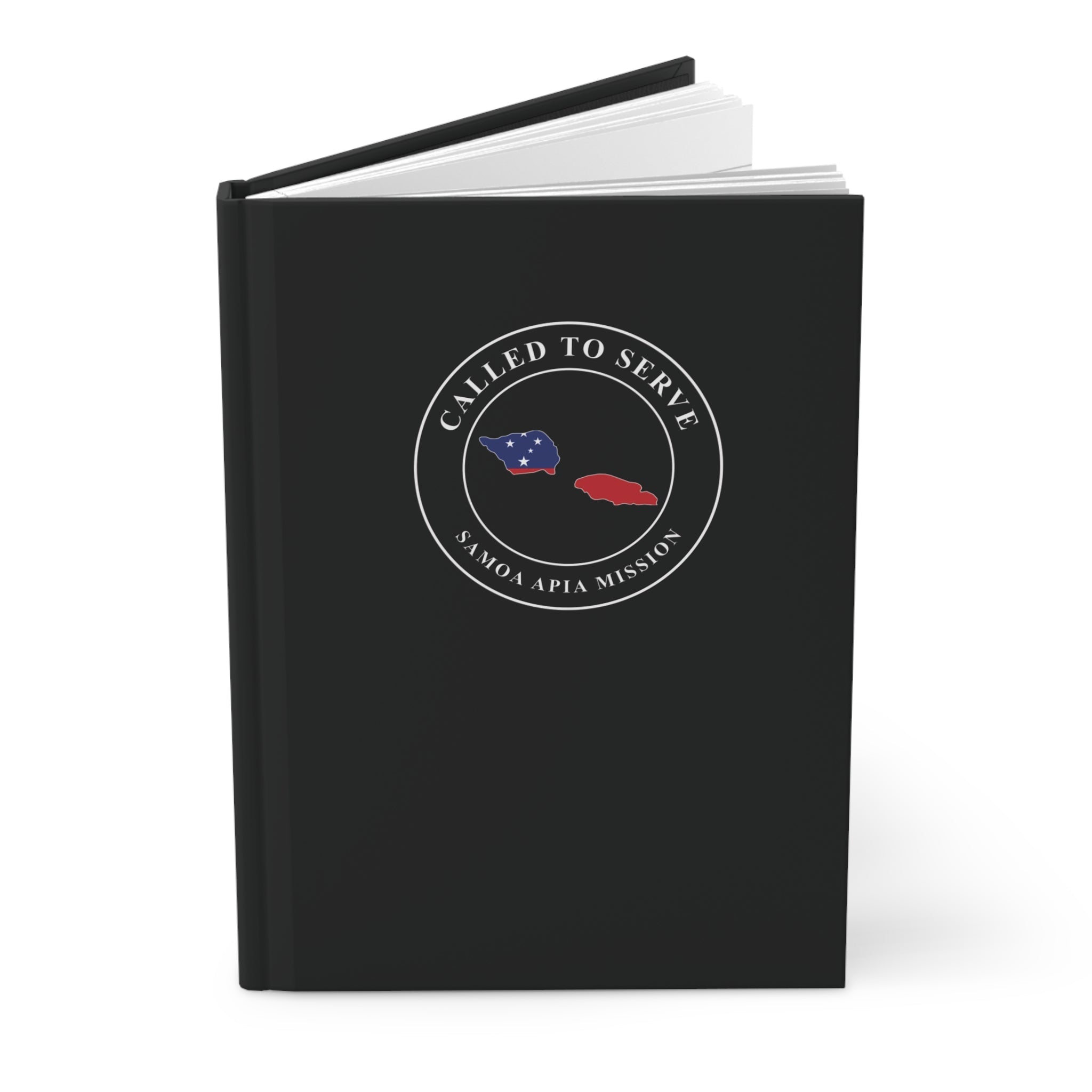 Samoa Apia Mission Flag Map Called to Serve Black Hardcover Journal Matte - Latter-Day Saint LDS Missionary Gift - Book of Mormon
