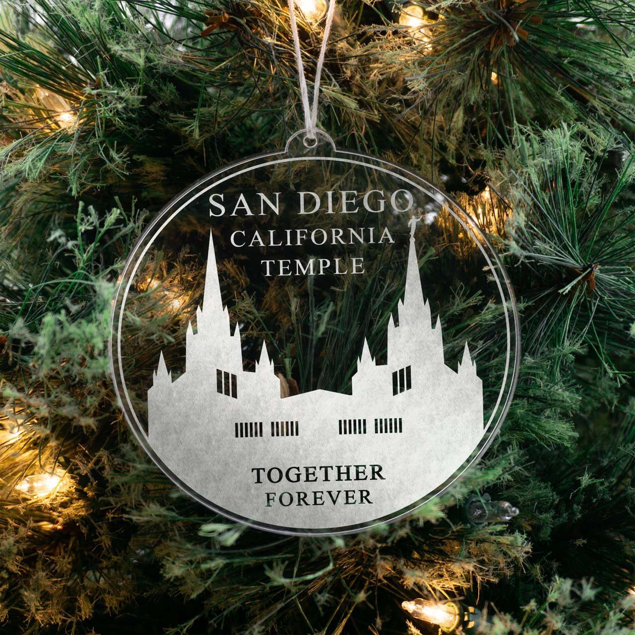 San Diego California Temple Christmas Ornament - Latter-Day Saint LDS Missionary Gift - Book of Mormon