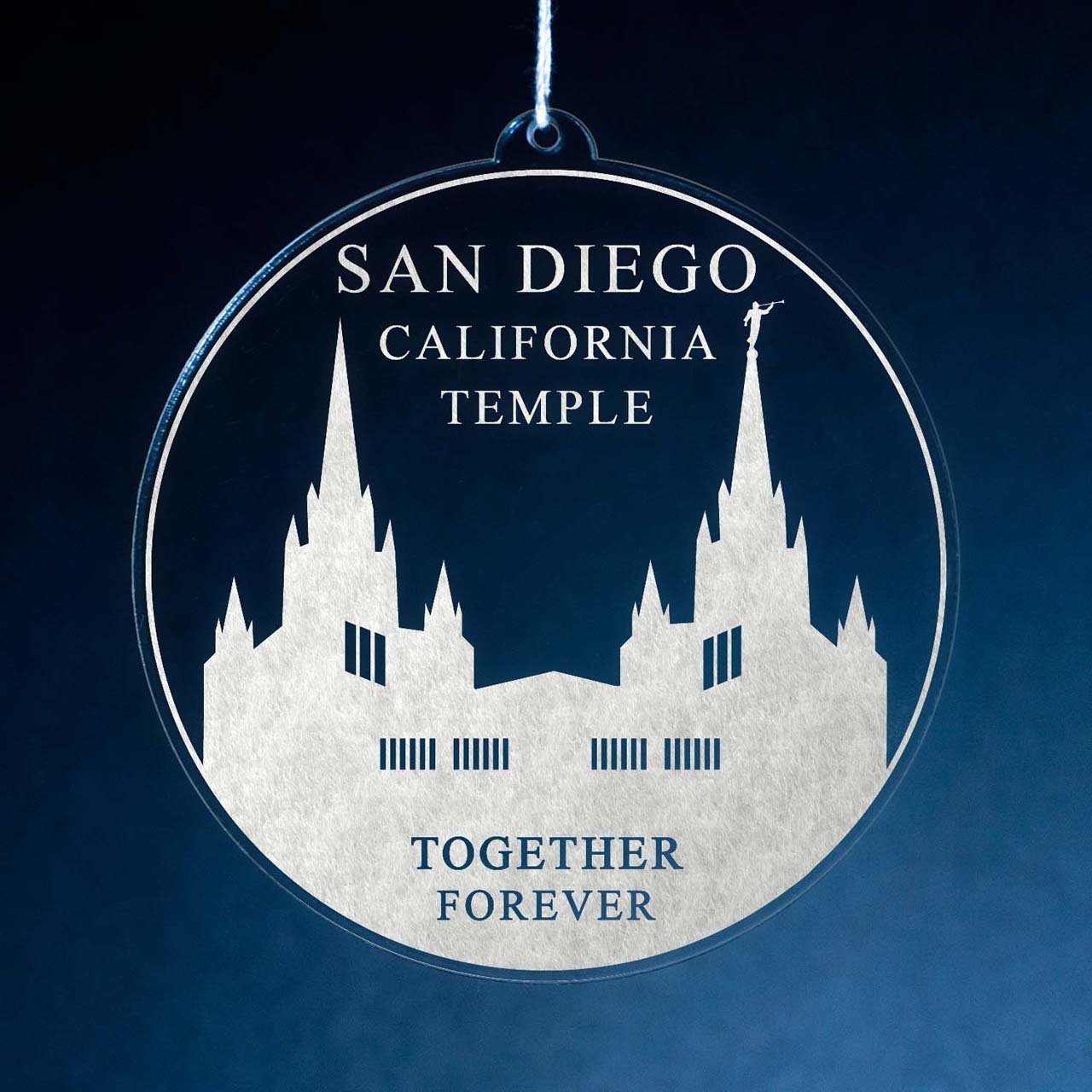 San Diego California Temple Christmas Ornament - Latter-Day Saint LDS Missionary Gift - Book of Mormon