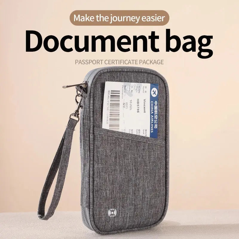 Passport Holder Bag Family Rfid Blocking Passport Wallet Travel Essentials Wallet Travel Document Organizer Credit Cards Case