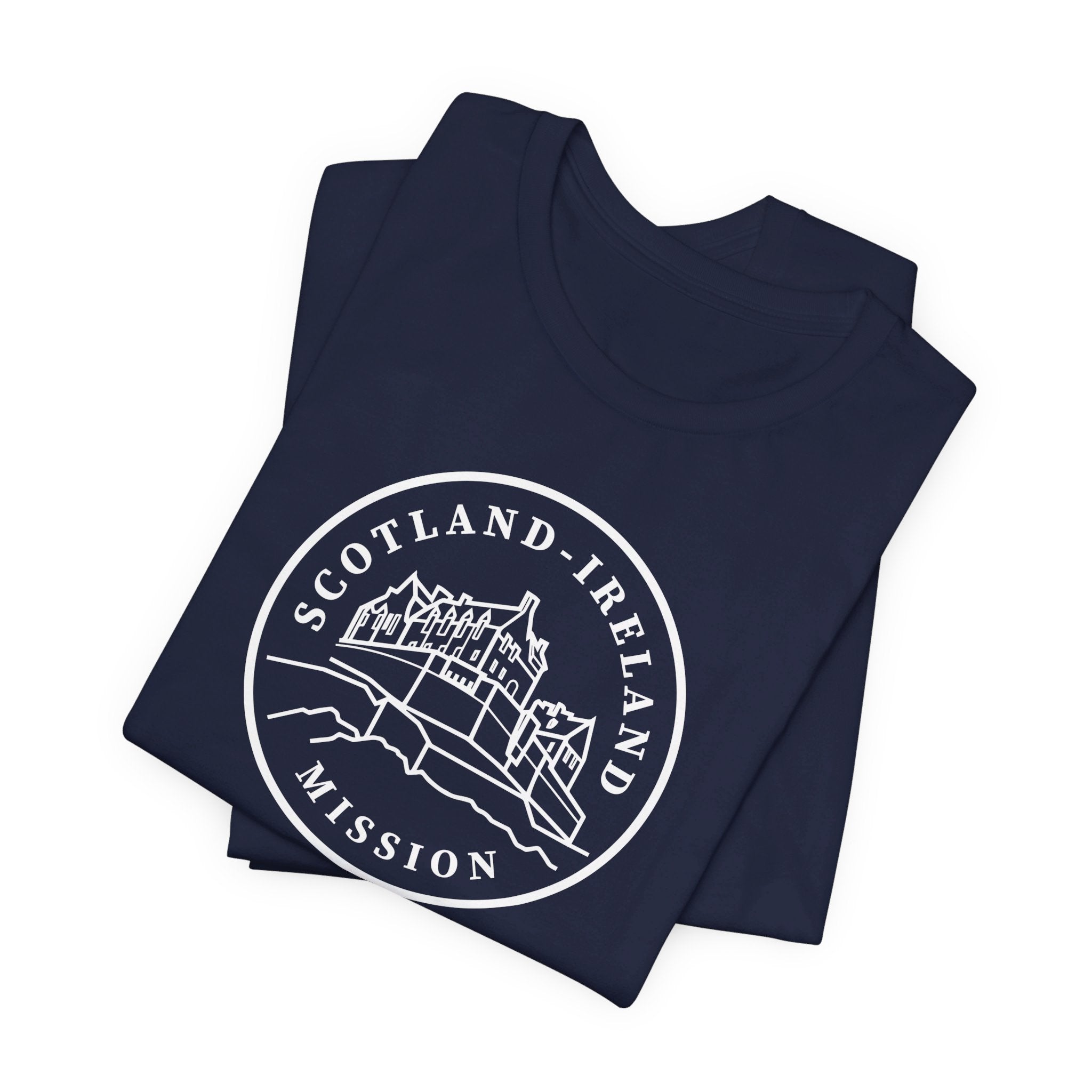 Scotland Ireland Mission Circular Monochrome Logo T-Shirt - Mission Wishlist - LDS Missionary Gift Store
