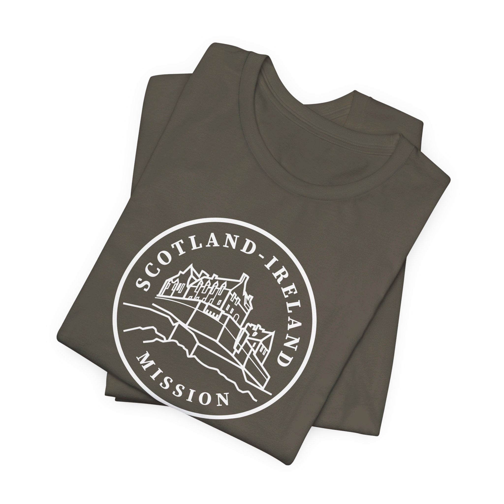 Scotland Ireland Mission Circular Monochrome Logo T-Shirt - Mission Wishlist - LDS Missionary Gift Store