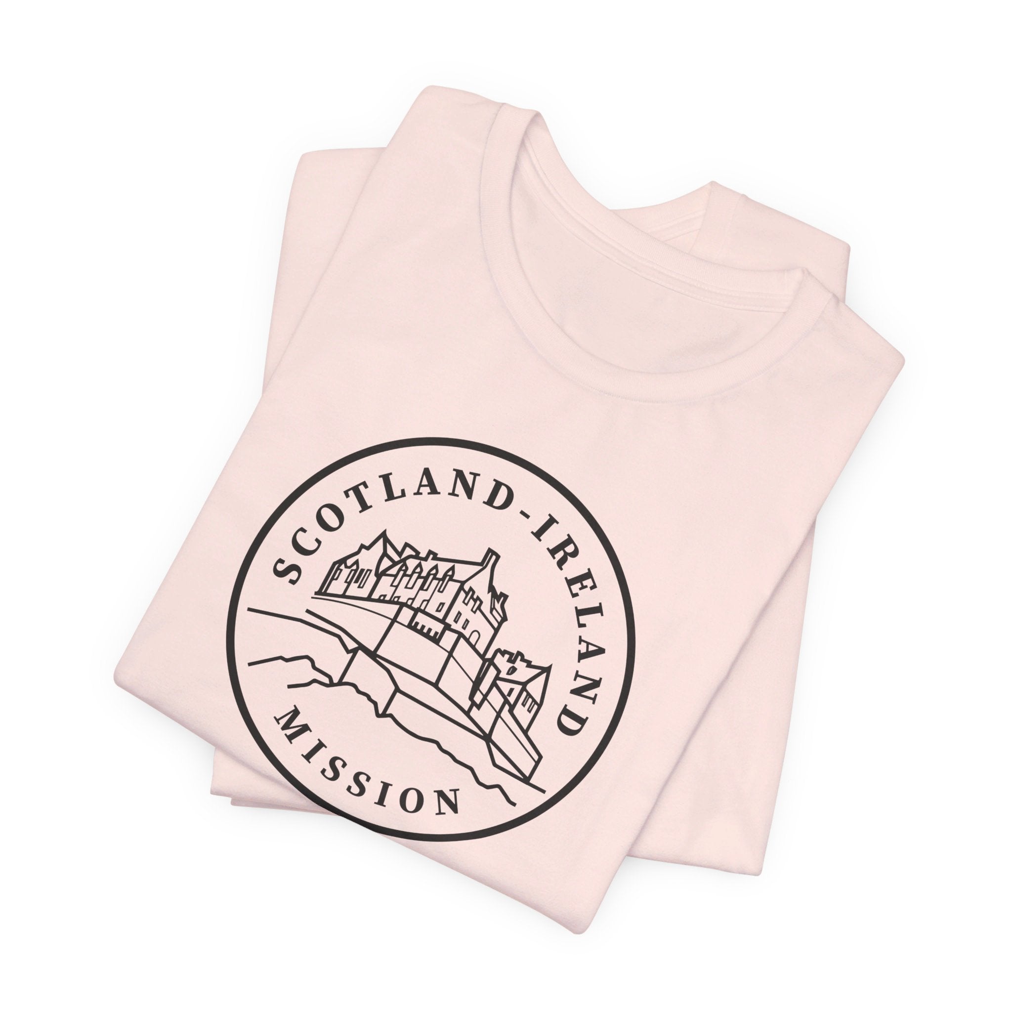 Scotland Ireland Mission Circular Monochrome Logo T-Shirt - Mission Wishlist - LDS Missionary Gift Store