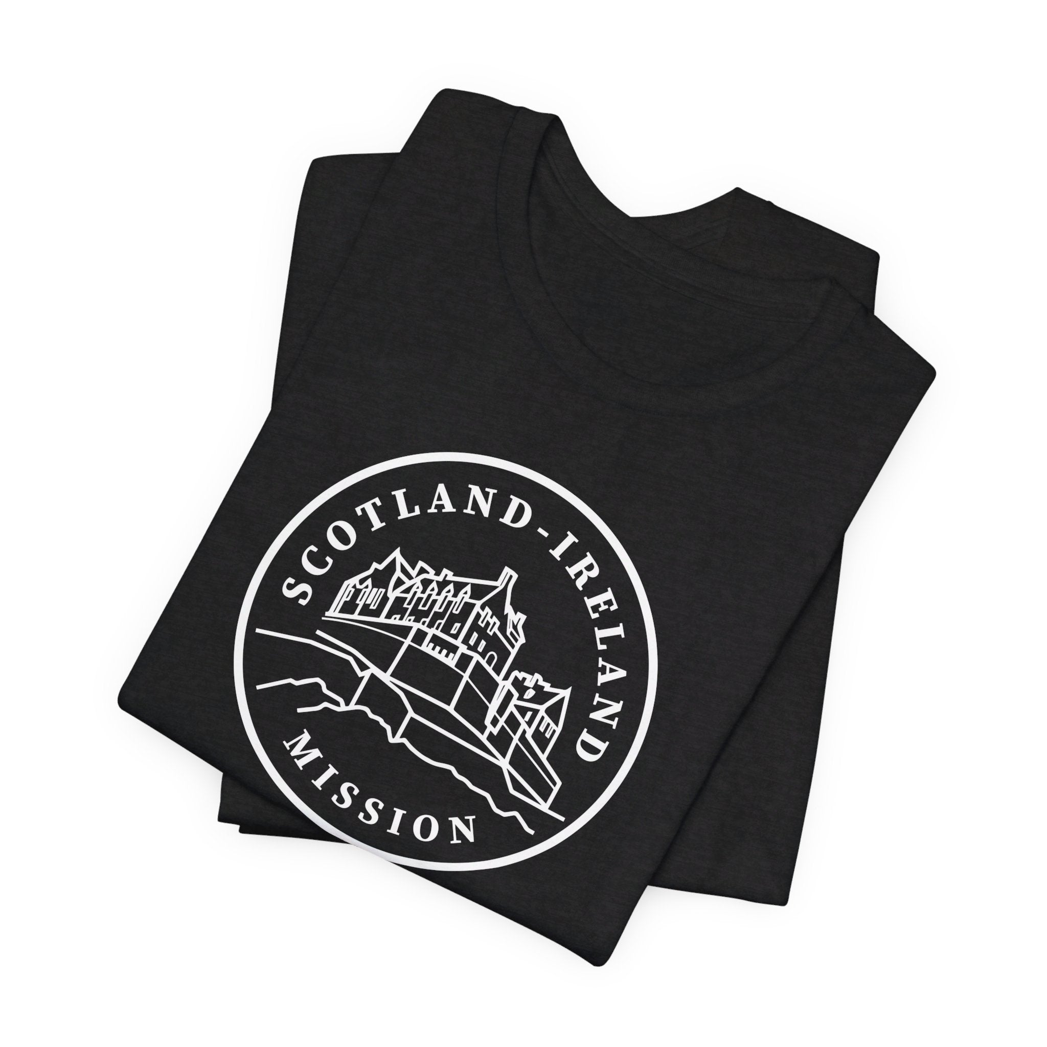 Scotland Ireland Mission Circular Monochrome Logo T-Shirt - Mission Wishlist - LDS Missionary Gift Store