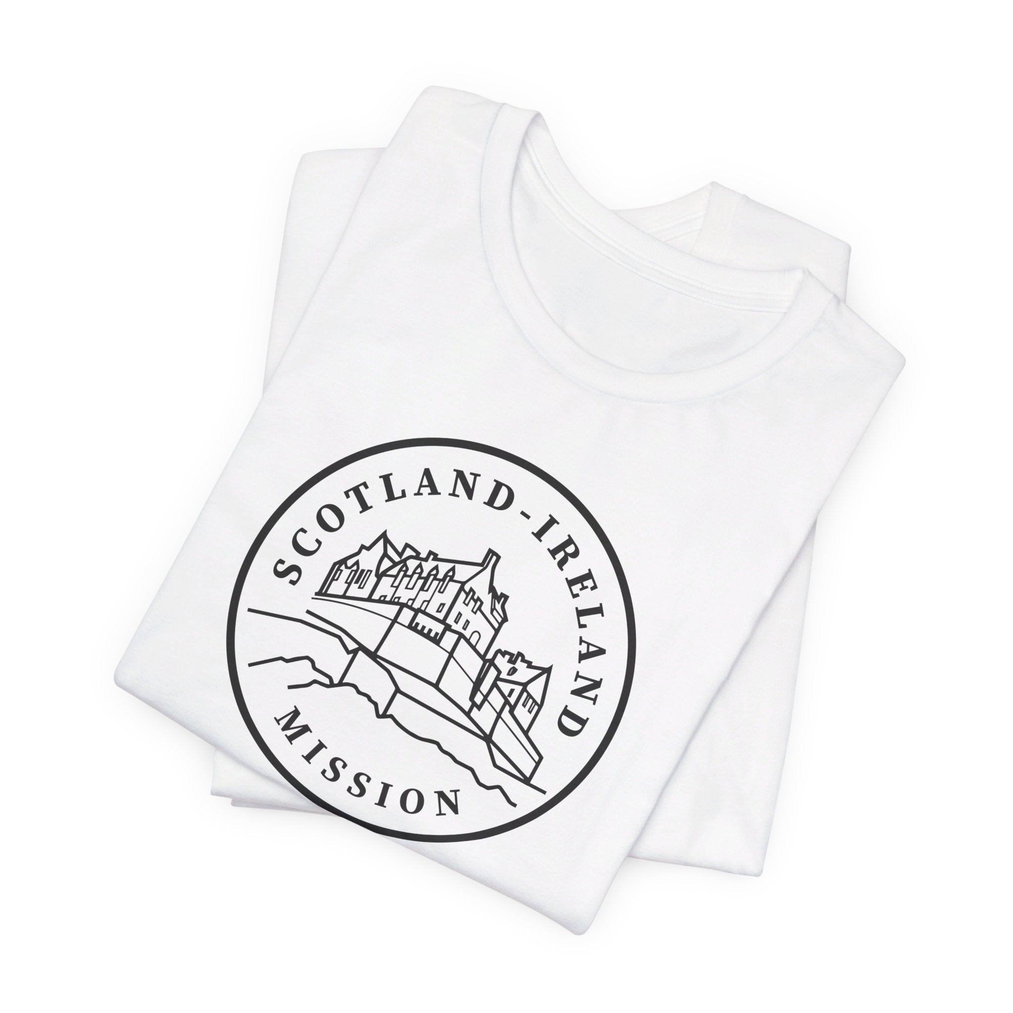 Scotland Ireland Mission Circular Monochrome Logo T-Shirt - Mission Wishlist - LDS Missionary Gift Store