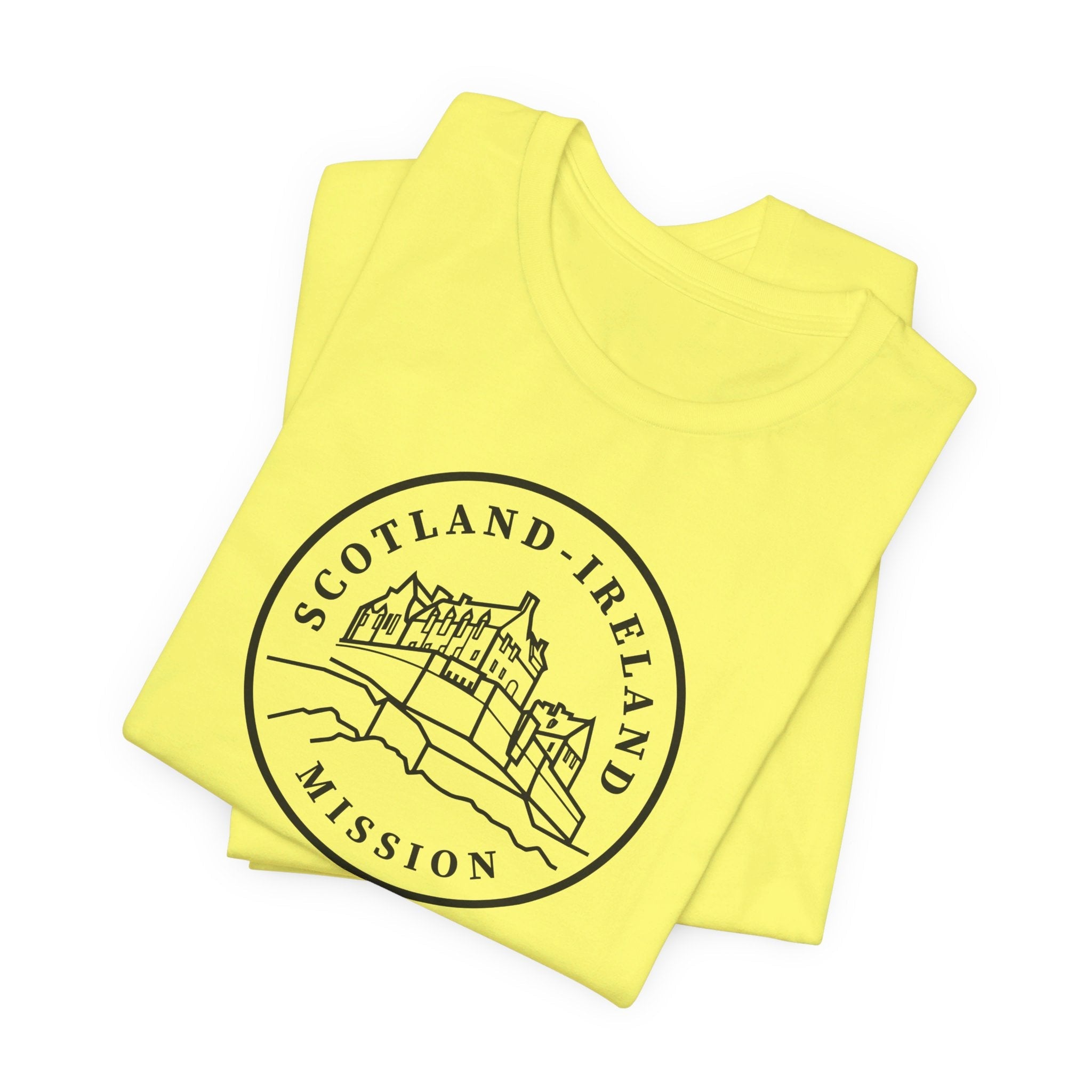Scotland Ireland Mission Circular Monochrome Logo T-Shirt - Mission Wishlist - LDS Missionary Gift Store
