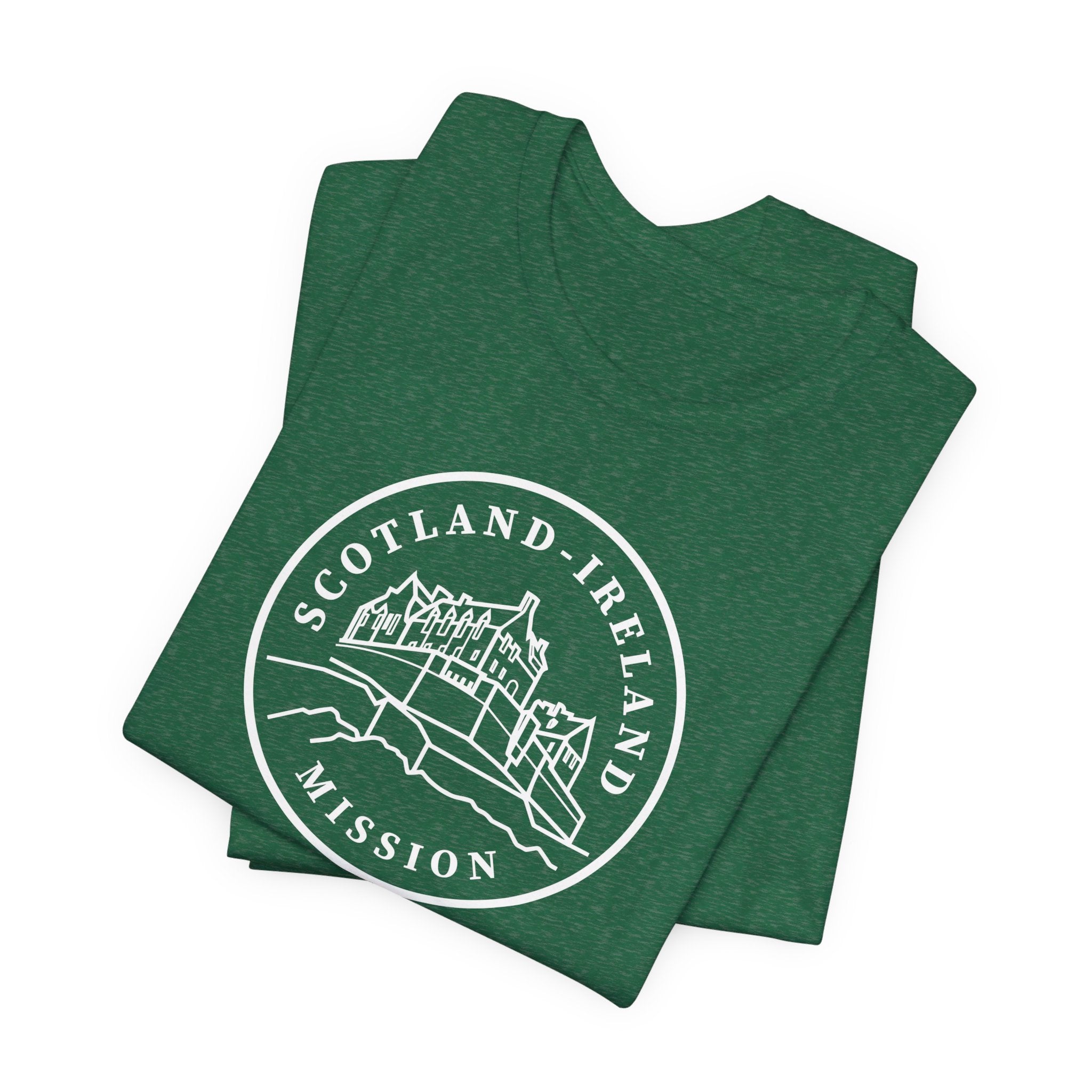 Scotland Ireland Mission Circular Monochrome Logo T-Shirt - Mission Wishlist - LDS Missionary Gift Store