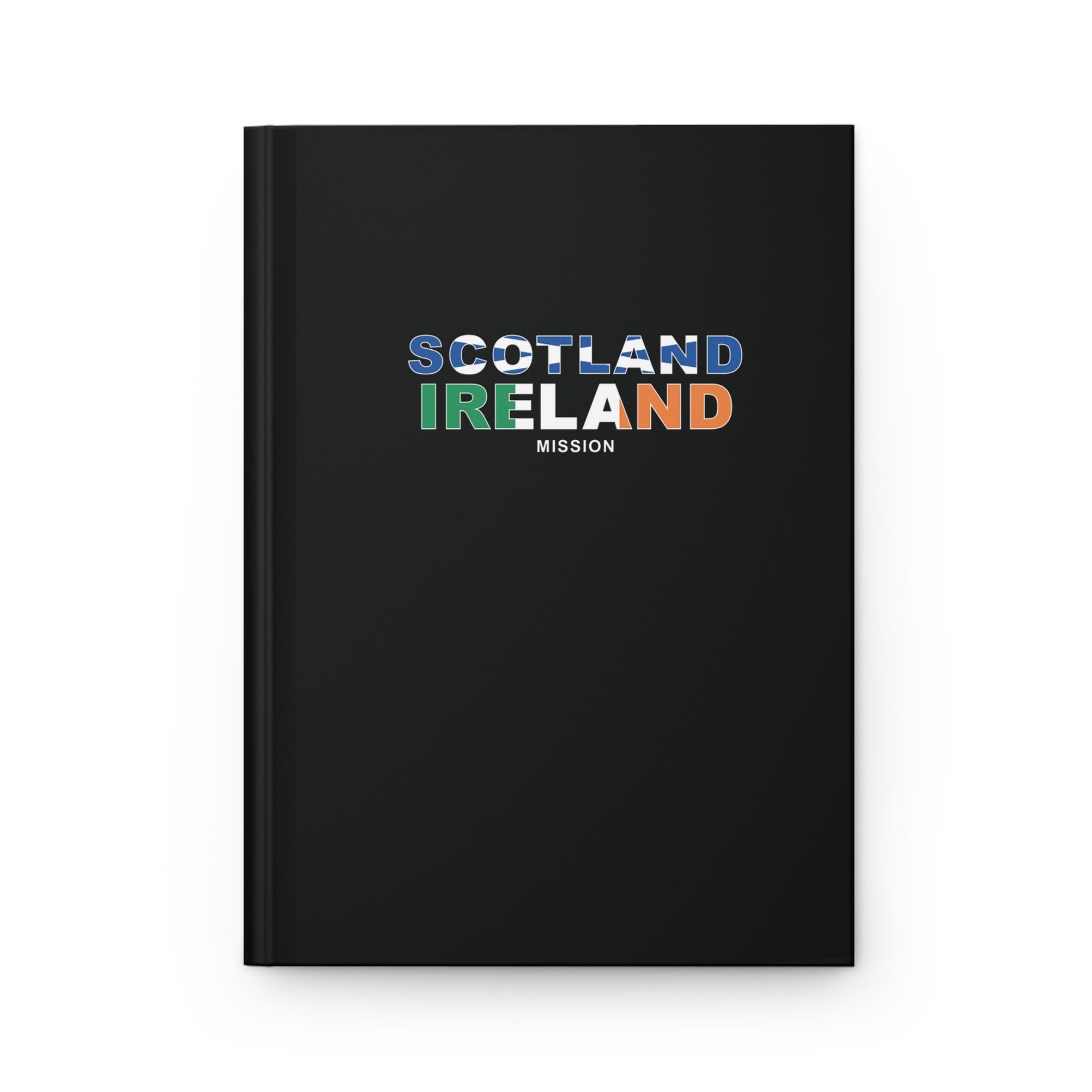 Scotland Ireland Mission Flag Title Black Hardcover Journal Matte - Mission Wishlist - LDS Missionary Gift Store