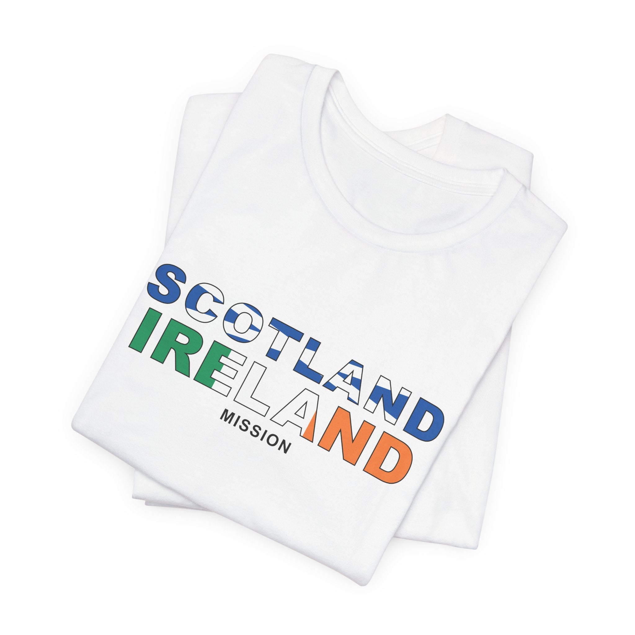 Scotland Ireland Mission Flag Title T-shirt - Mission Wishlist - LDS Missionary Gift Store