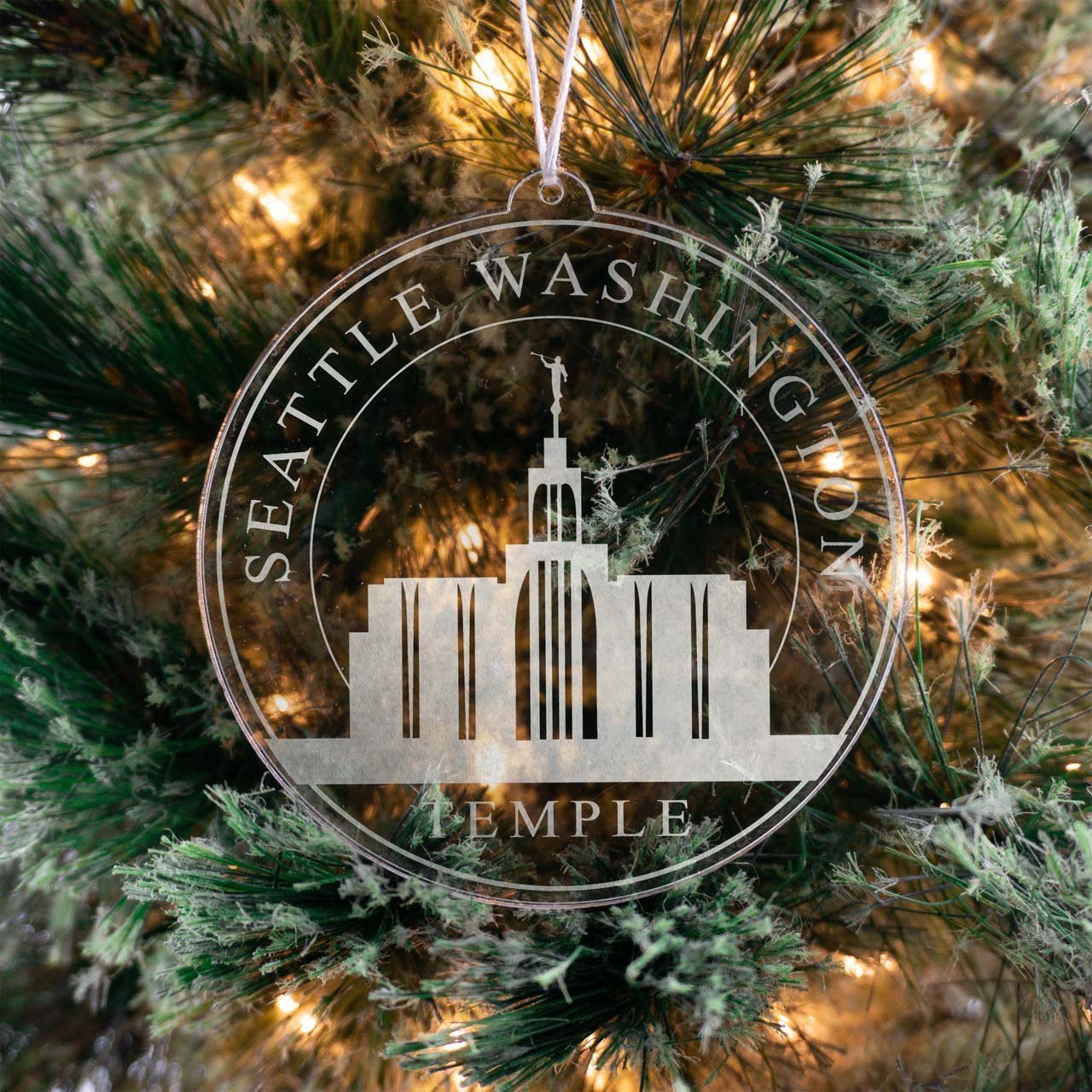 Seattle Washington Temple Christmas Ornament - Latter-Day Saint LDS Missionary Gift - Book of Mormon