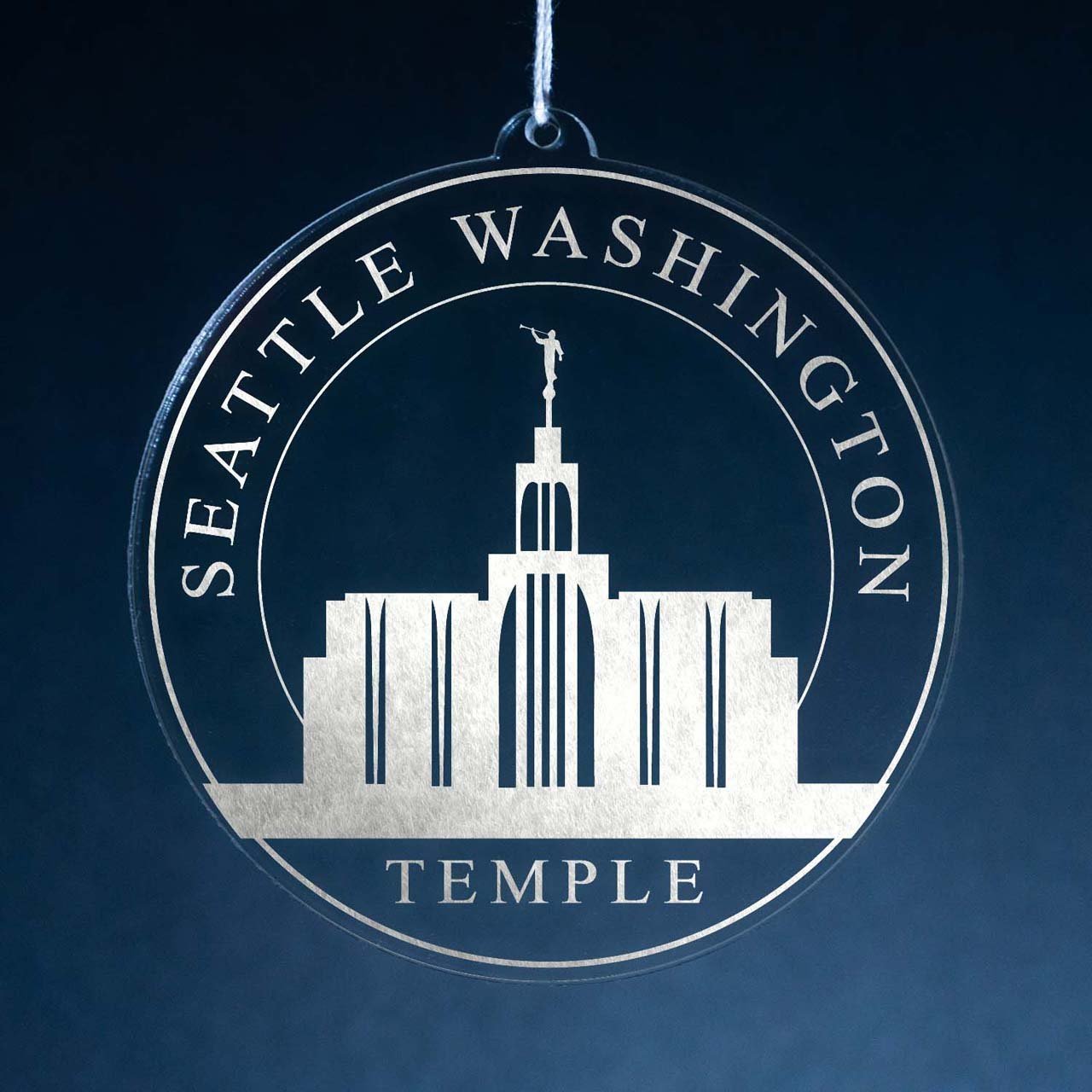 Seattle Washington Temple Christmas Ornament - Latter-Day Saint LDS Missionary Gift - Book of Mormon