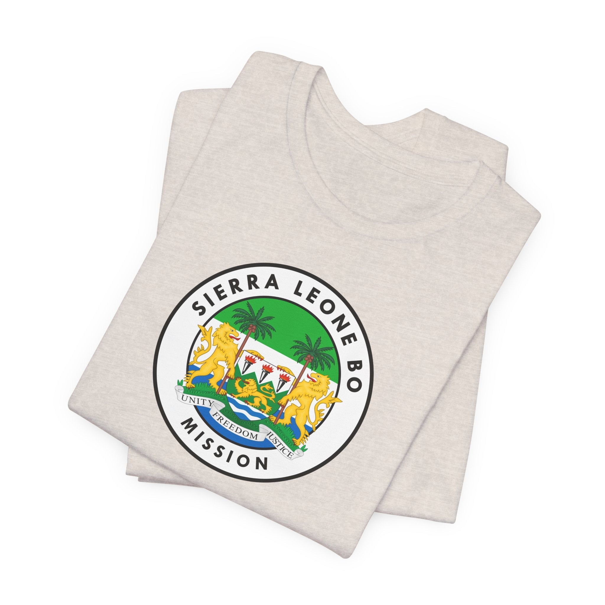 Sierra Leone Bo Mission Flag Logo (White Border) T-shirt - Mission Wishlist - LDS Missionary Gift Store