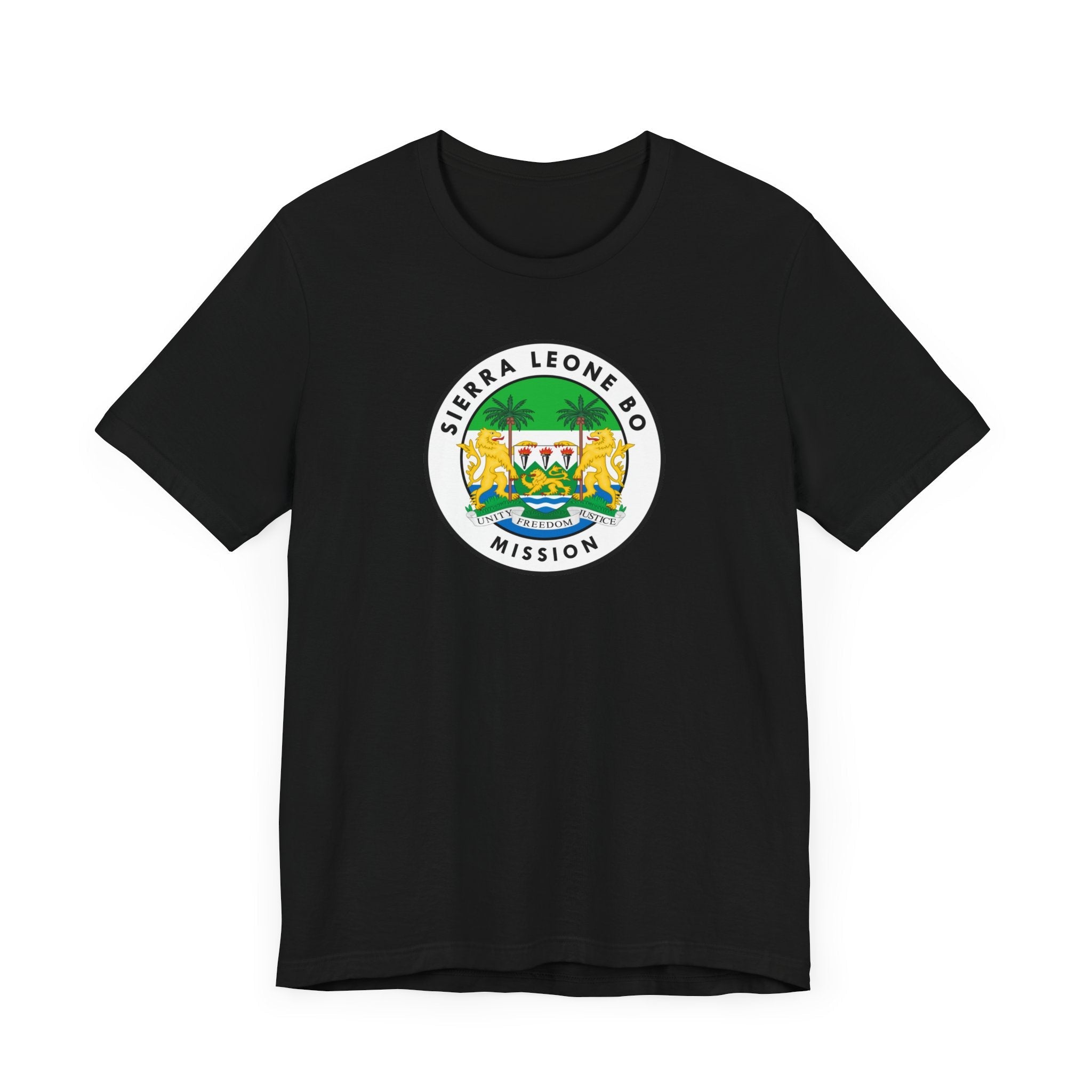 Sierra Leone Bo Mission Flag Logo (White Border) T-shirt - Mission Wishlist - LDS Missionary Gift Store