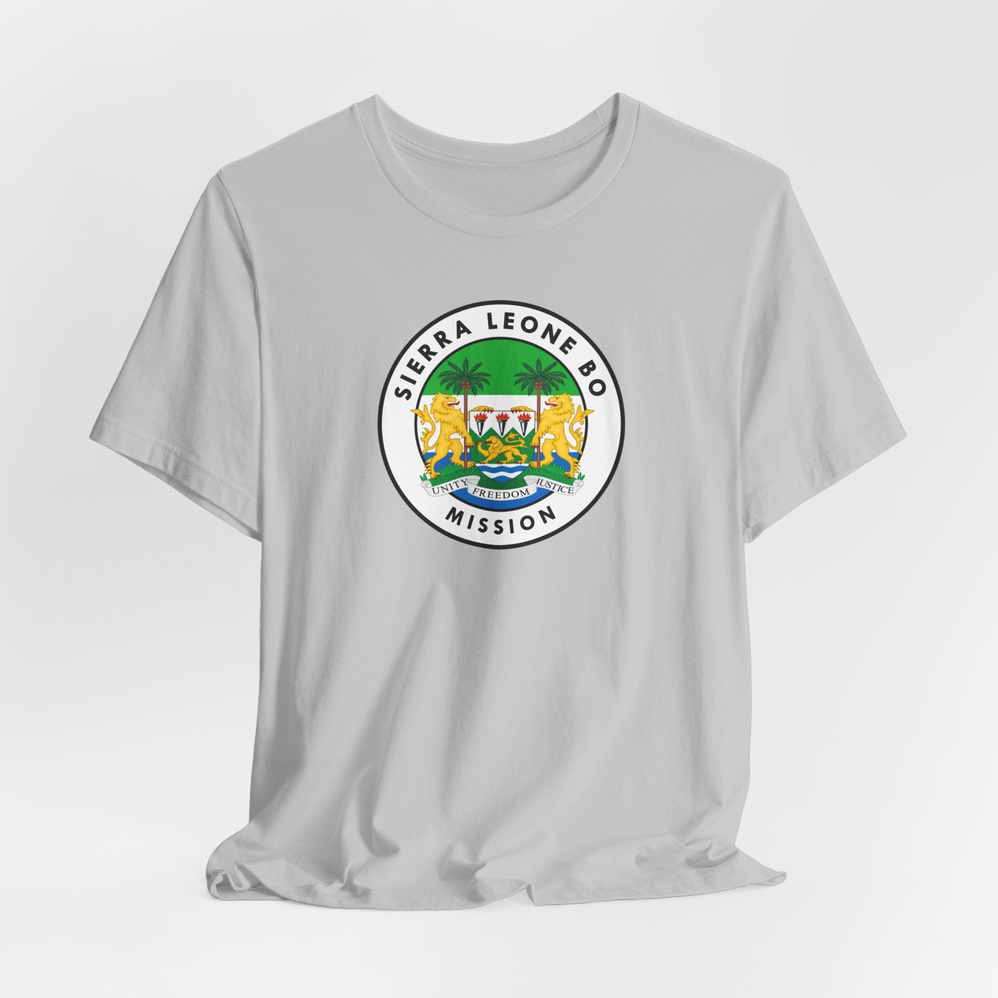 Sierra Leone Bo Mission Flag Logo (White Border) T-shirt - Mission Wishlist - LDS Missionary Gift Store