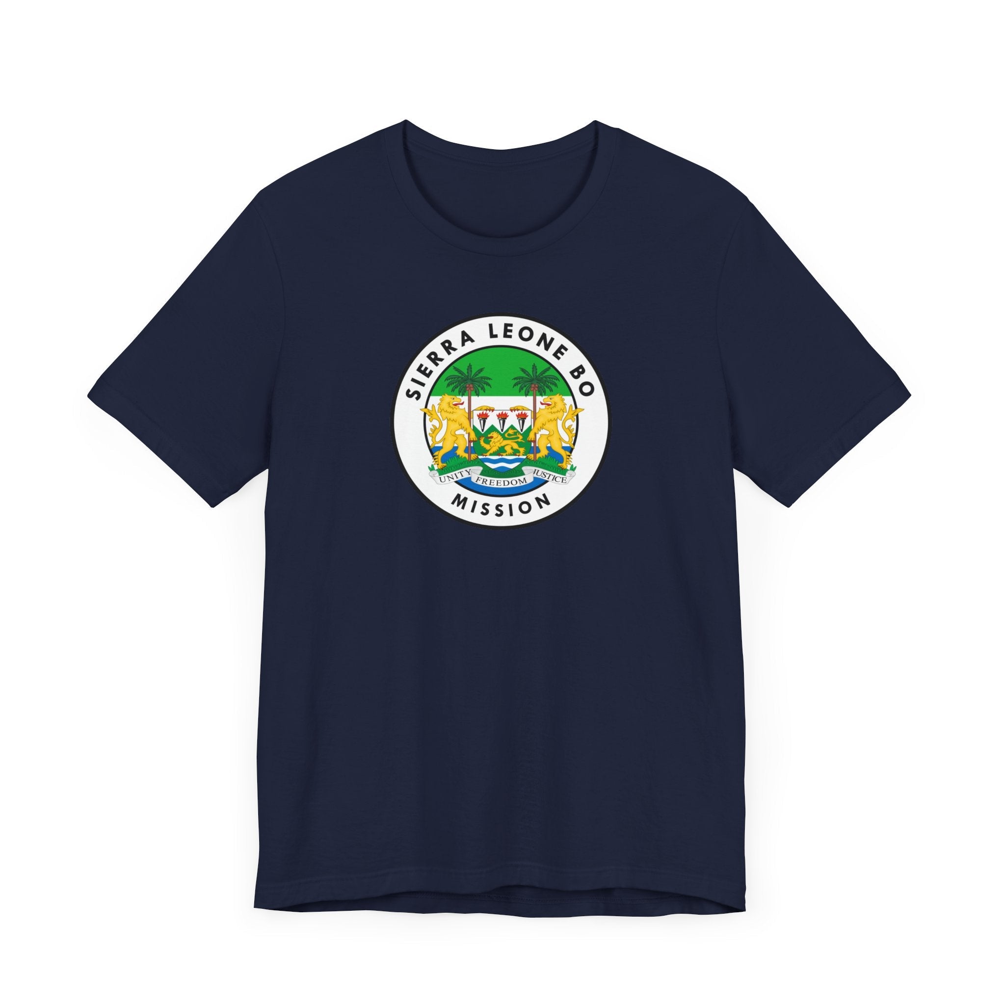 Sierra Leone Bo Mission Flag Logo (White Border) T-shirt - Mission Wishlist - LDS Missionary Gift Store