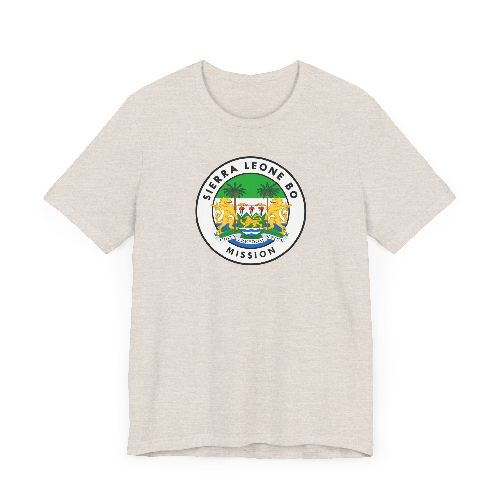 Sierra Leone Bo Mission Flag Logo (White Border) T-shirt - Mission Wishlist - LDS Missionary Gift Store