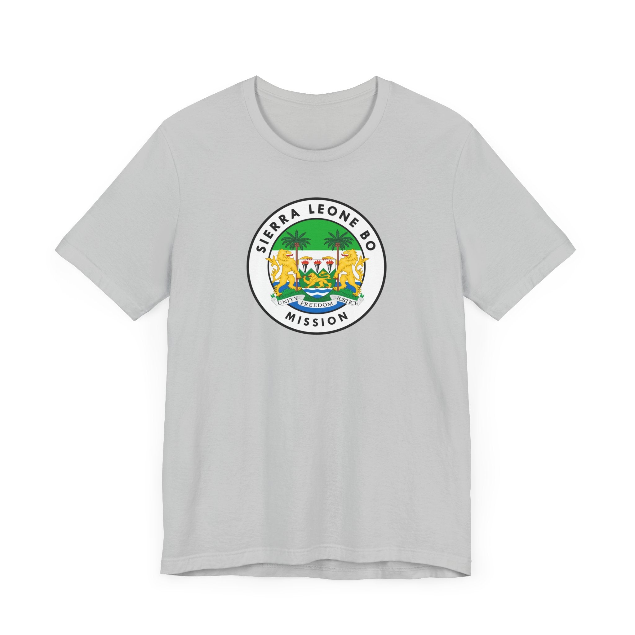 Sierra Leone Bo Mission Flag Logo (White Border) T-shirt - Mission Wishlist - LDS Missionary Gift Store