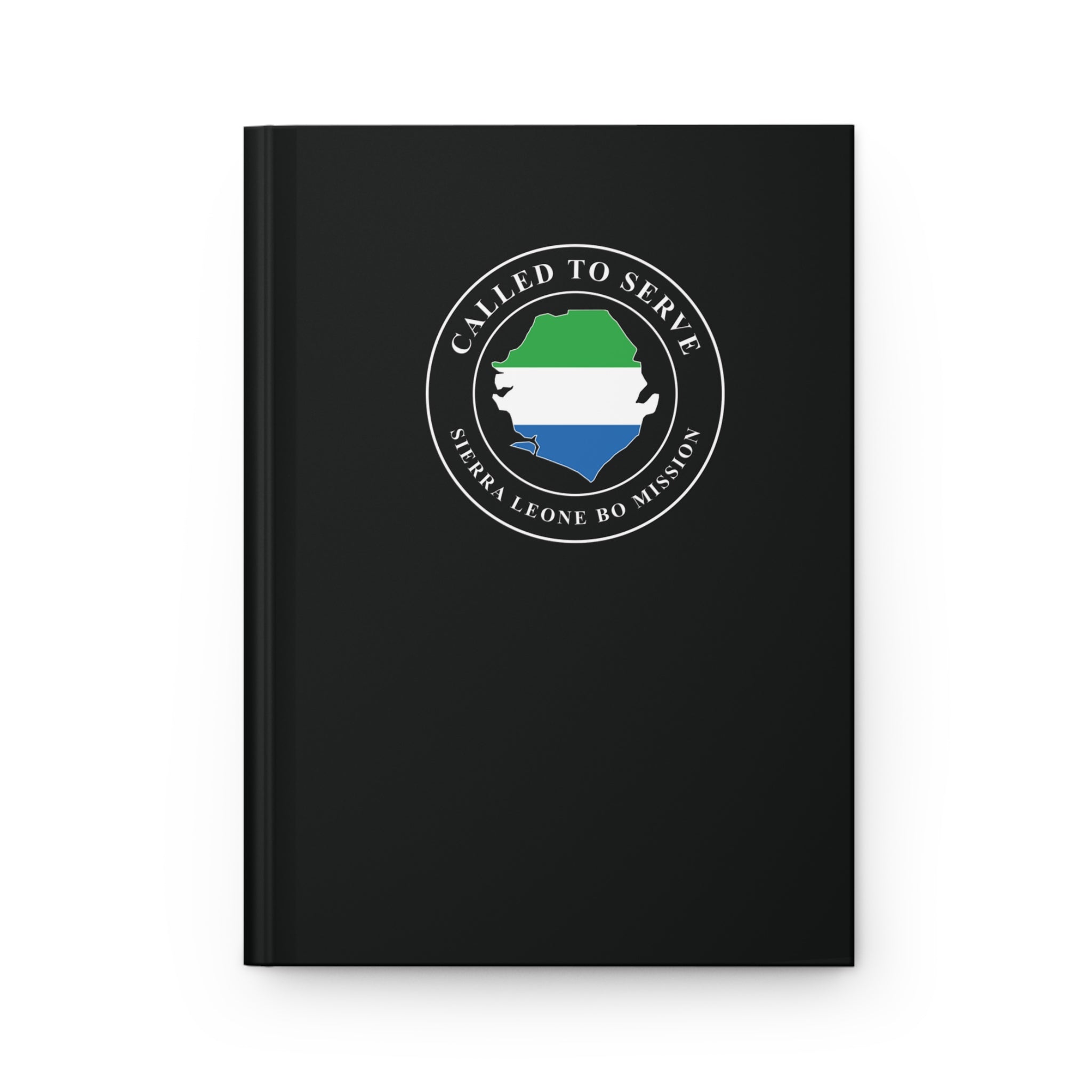 Sierra Leone Bo Mission Flag Map Called to Serve Black Hardcover Journal Matte - Latter-Day Saint LDS Missionary Gift - Book of Mormon