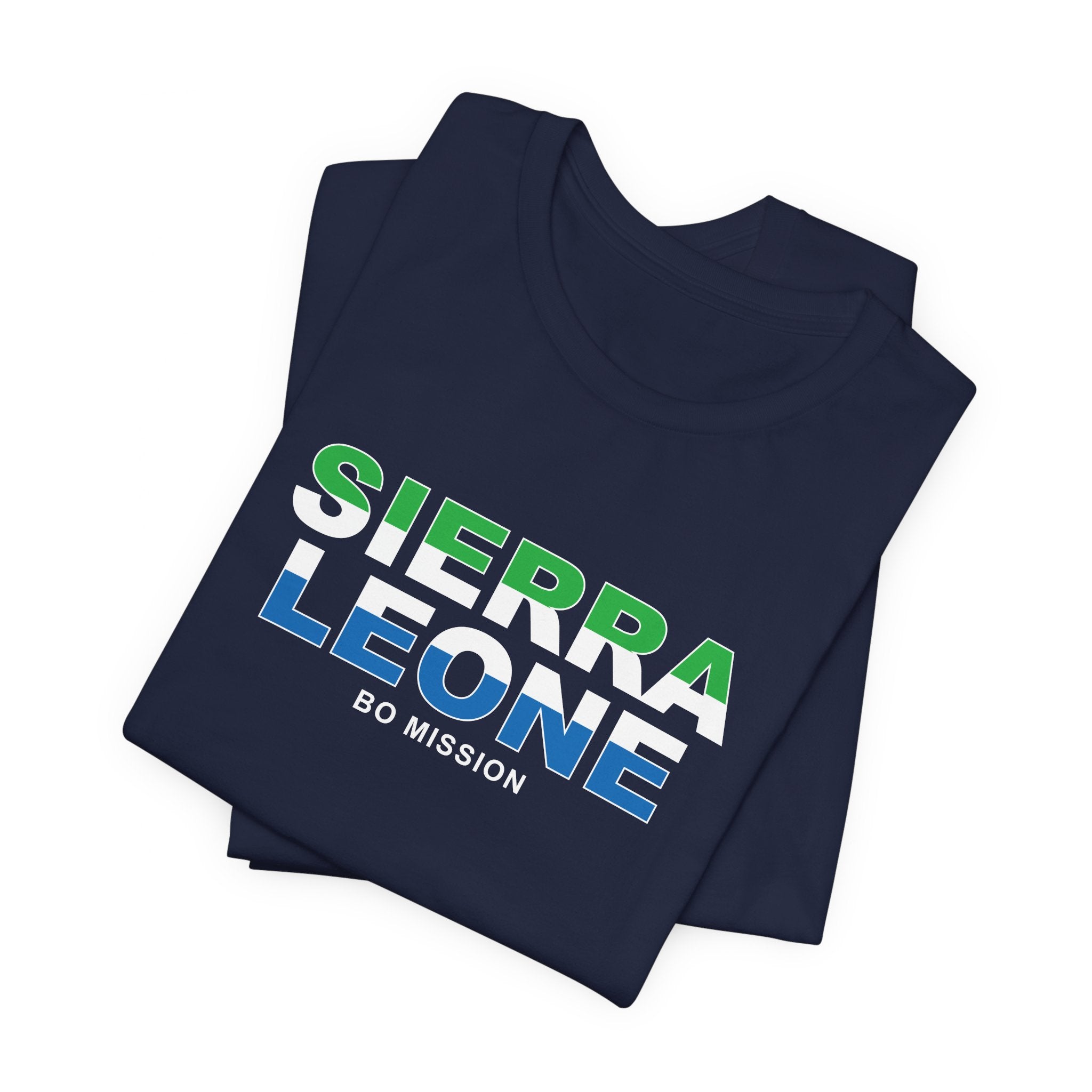 Sierra Leone Bo Mission Flag Title T-shirt - Mission Wishlist - LDS Missionary Gift Store