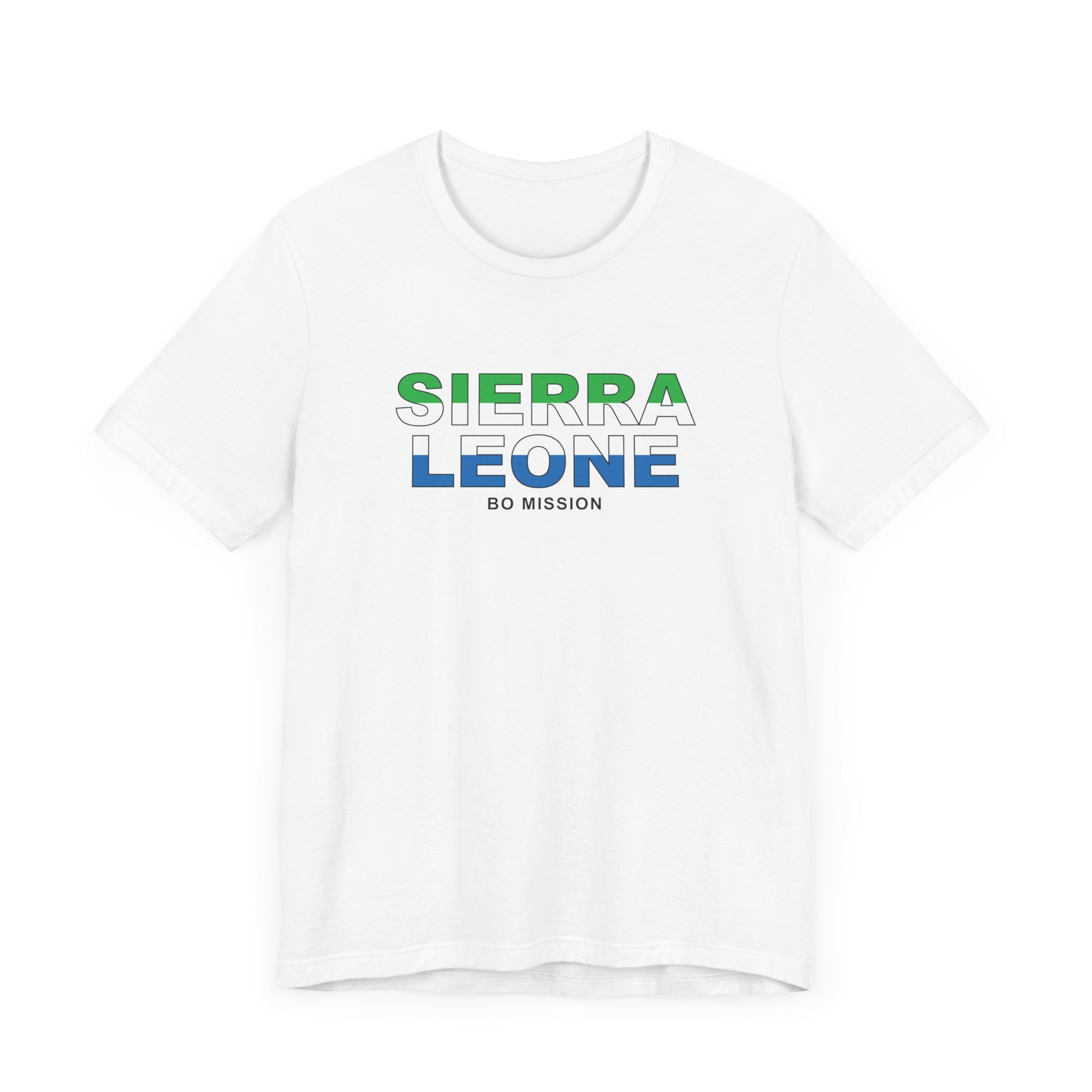 Sierra Leone Bo Mission Flag Title T-shirt - Mission Wishlist - LDS Missionary Gift Store