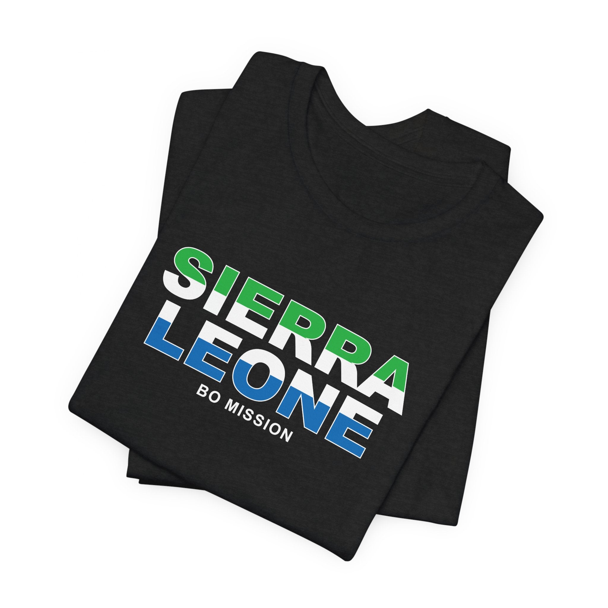 Sierra Leone Bo Mission Flag Title T-shirt - Mission Wishlist - LDS Missionary Gift Store