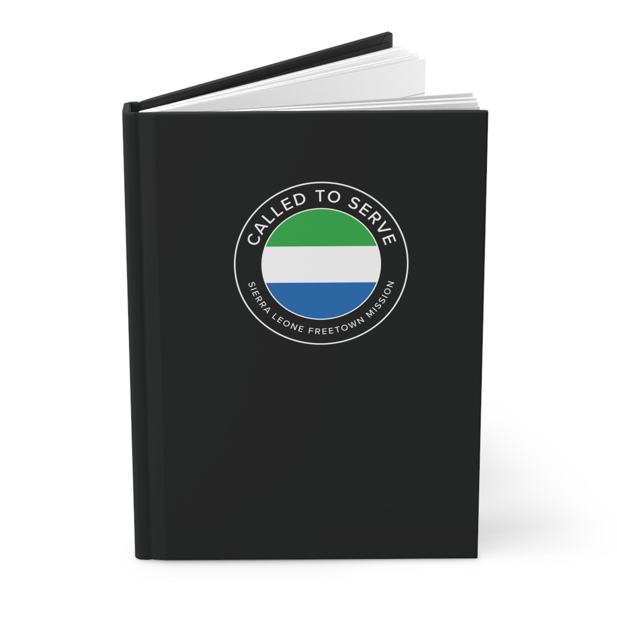 Sierra Leone Freetown Mission Circle Flag Called to Serve Black Hardcover Journal Matte - Mission Wishlist - LDS Missionary Gift Store