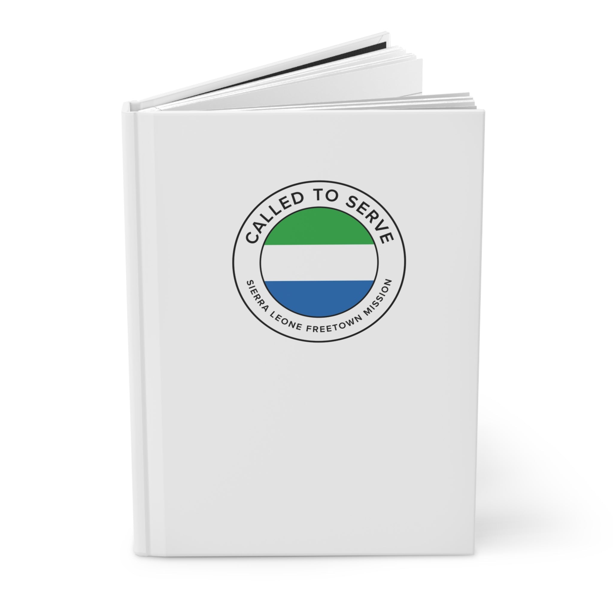 Sierra Leone Freetown Mission Circle Flag Called to Serve White Hardcover Journal Matte - Mission Wishlist - LDS Missionary Gift Store