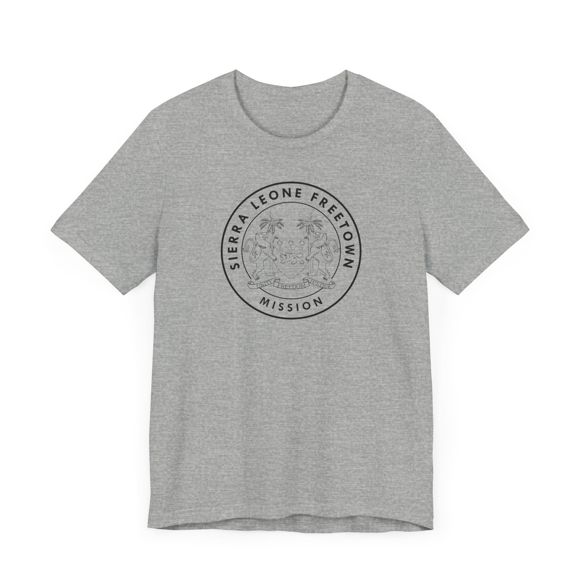 Sierra Leone Freetown Mission Circular Monochrome Logo T-Shirt - Mission Wishlist - LDS Missionary Gift Store