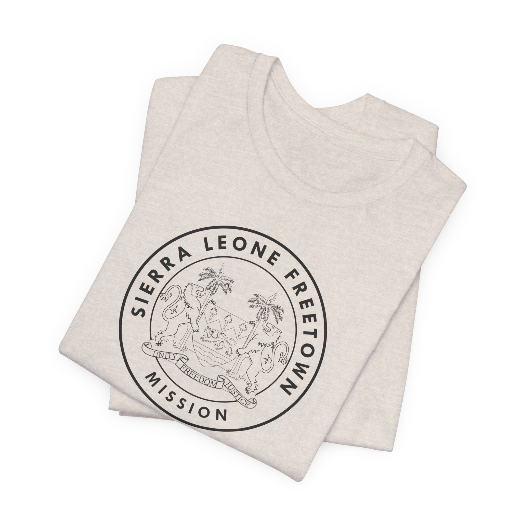 Sierra Leone Freetown Mission Circular Monochrome Logo T-Shirt - Mission Wishlist - LDS Missionary Gift Store