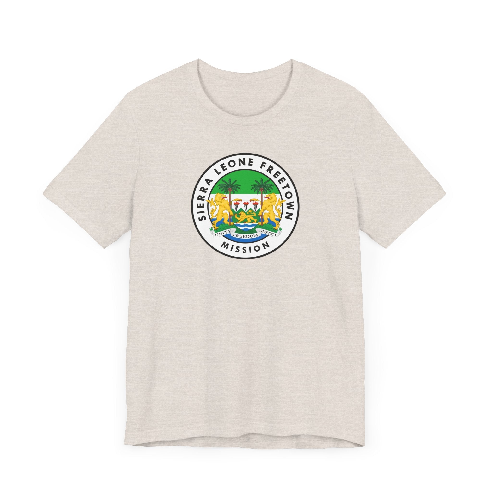 Sierra Leone Freetown Mission Flag Logo (White Border) T-shirt - Mission Wishlist - LDS Missionary Gift Store