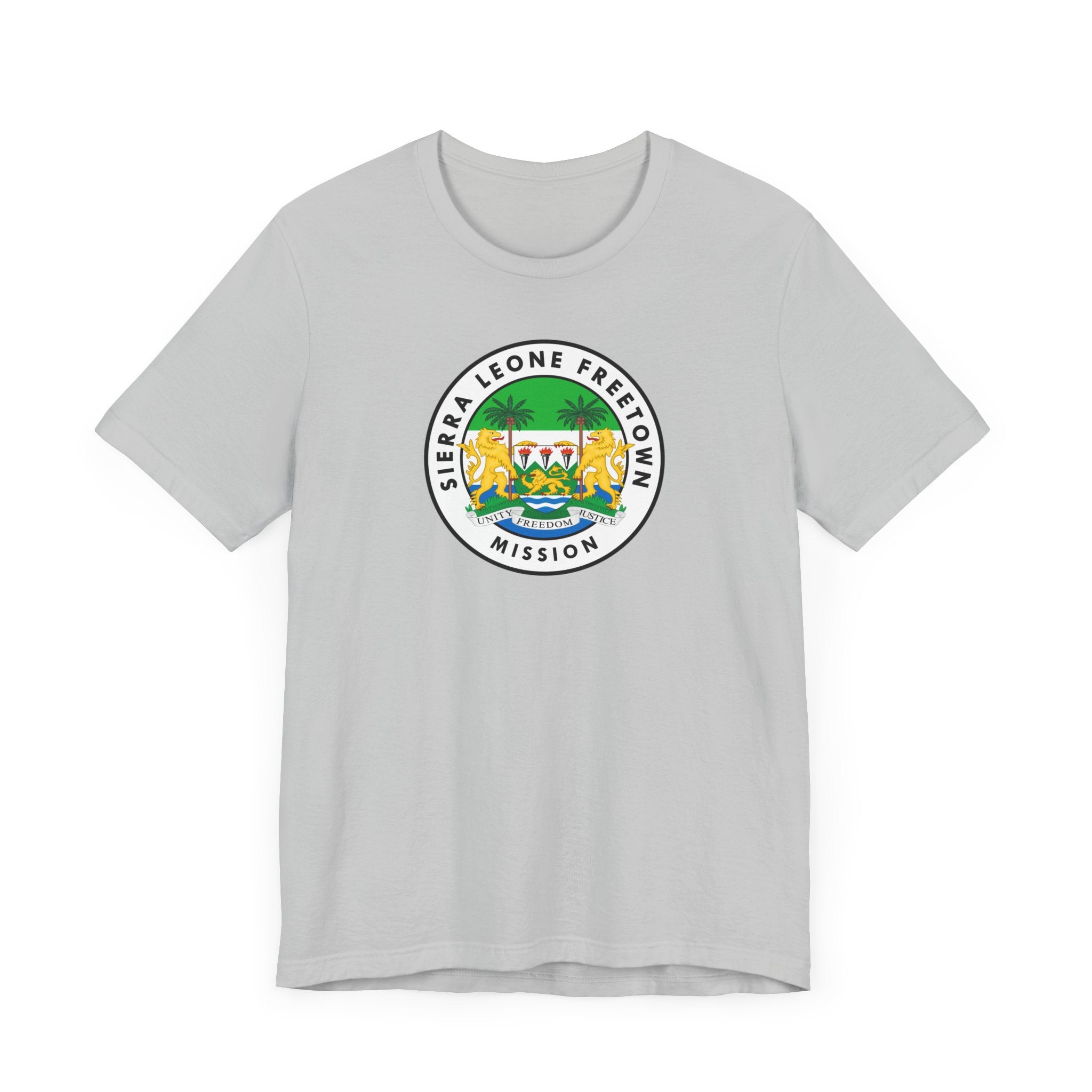Sierra Leone Freetown Mission Flag Logo (White Border) T-shirt - Mission Wishlist - LDS Missionary Gift Store