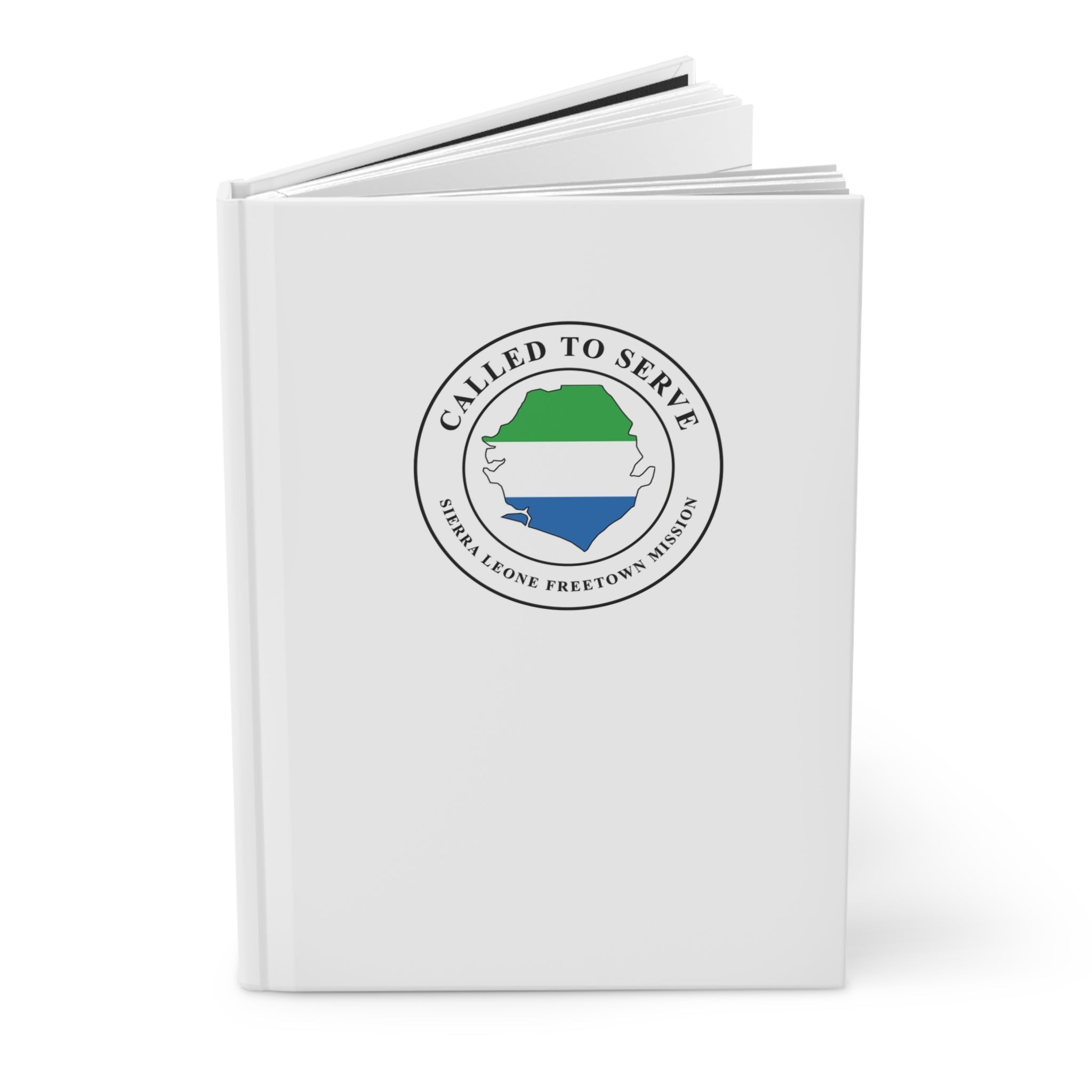 Sierra Leone Freetown Mission Flag Map Called to Serve White Hardcover Journal Matte - Mission Wishlist - LDS Missionary Gift Store