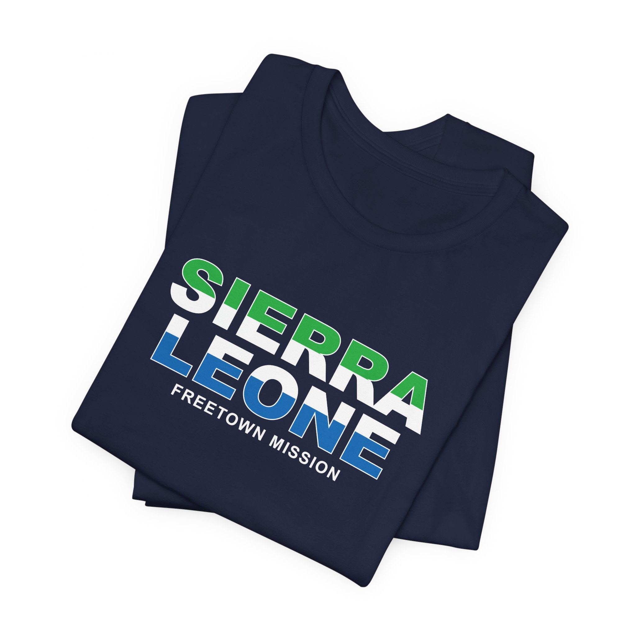 Sierra Leone Freetown Mission Flag Title T-shirt - Mission Wishlist - LDS Missionary Gift Store