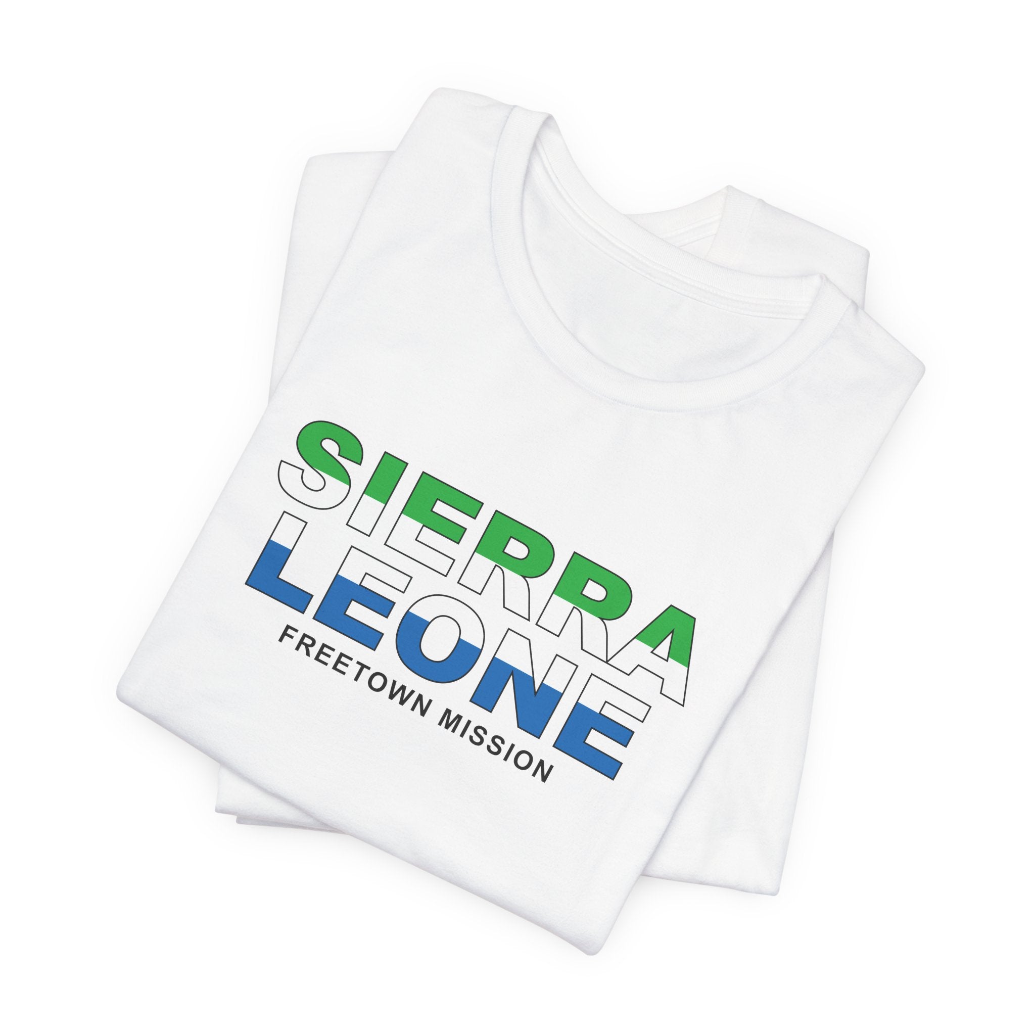 Sierra Leone Freetown Mission Flag Title T-shirt - Mission Wishlist - LDS Missionary Gift Store