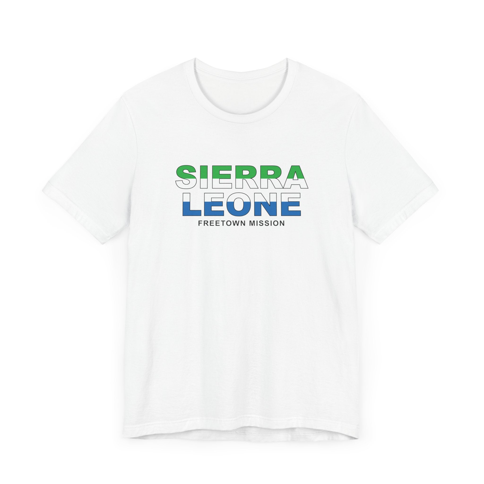 Sierra Leone Freetown Mission Flag Title T-shirt - Mission Wishlist - LDS Missionary Gift Store