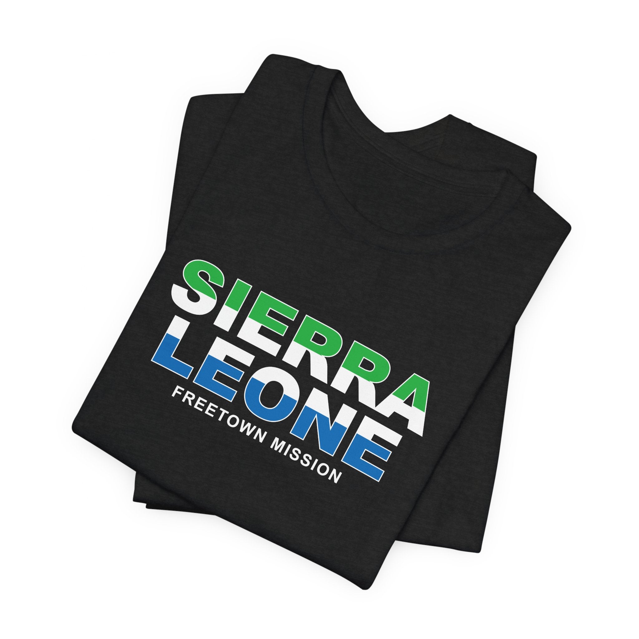 Sierra Leone Freetown Mission Flag Title T-shirt - Mission Wishlist - LDS Missionary Gift Store