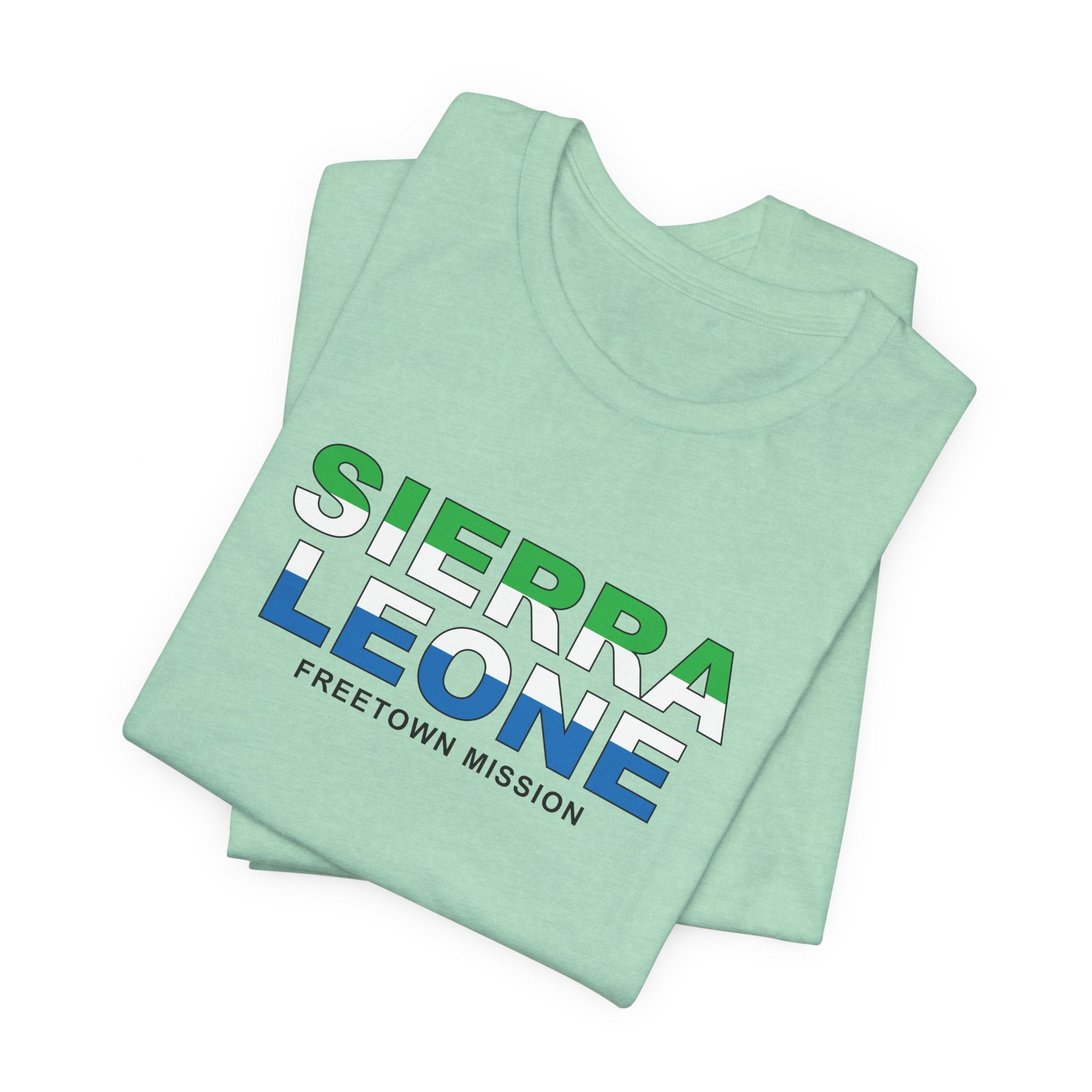 Sierra Leone Freetown Mission Flag Title T-shirt - Mission Wishlist - LDS Missionary Gift Store