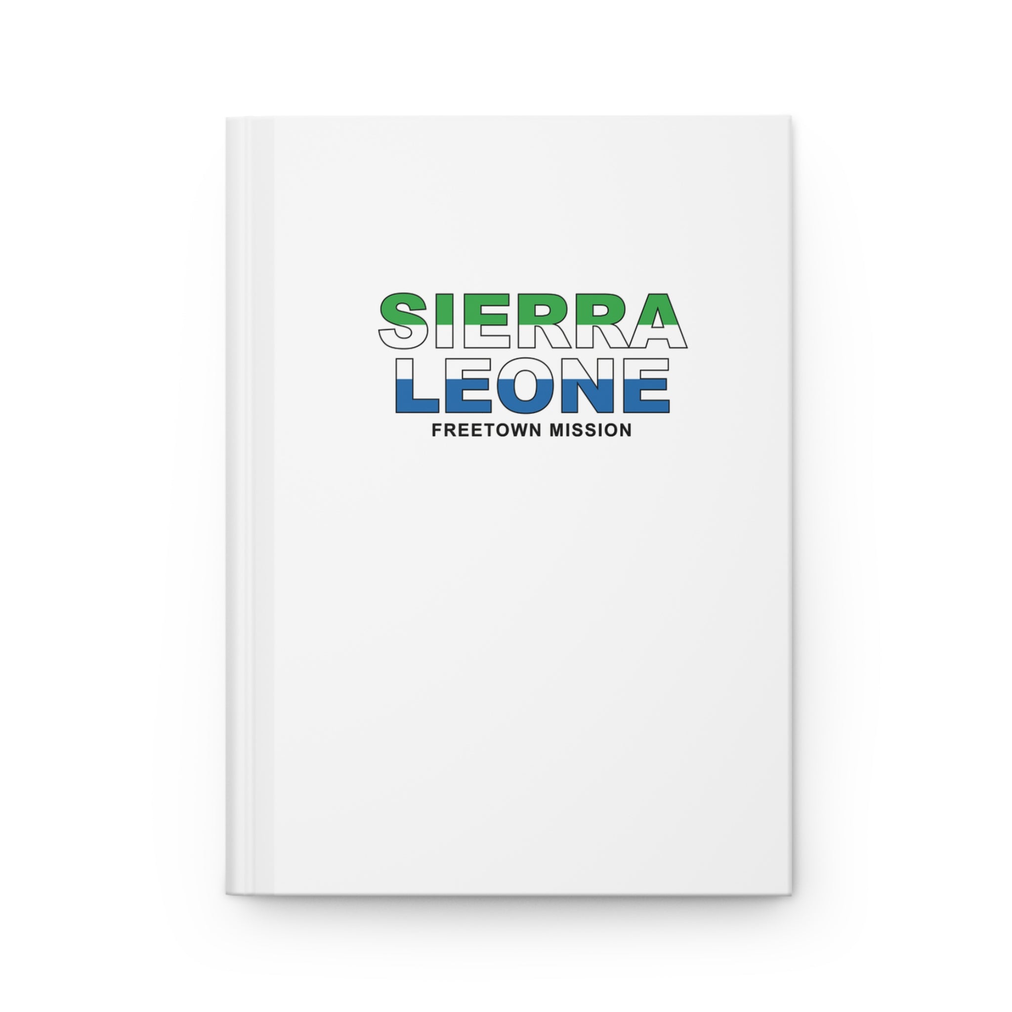 Sierra Leone Freetown Mission Flag Title White Hardcover Journal Matte - Mission Wishlist - LDS Missionary Gift Store