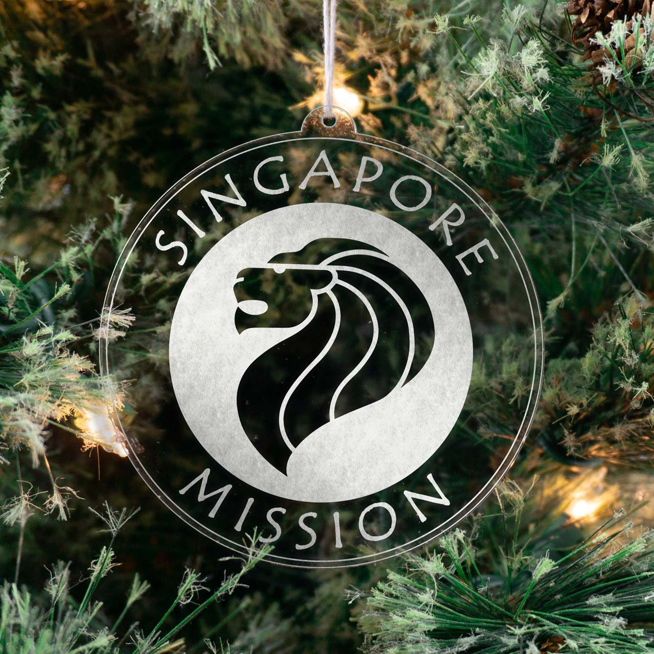 Singapore Mission Christmas Ornament - Latter-Day Saint LDS Missionary Gift - Book of Mormon