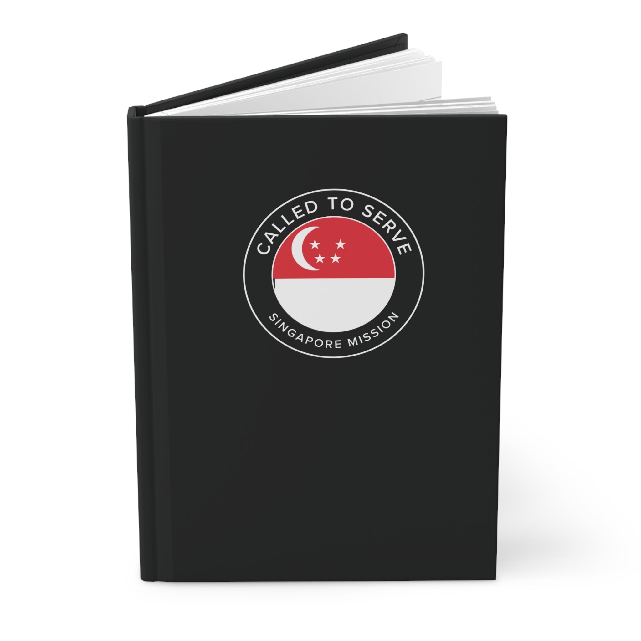 Singapore Mission Circle Flag Called to Serve Black Hardcover Journal Matte - Mission Wishlist - LDS Missionary Gift Store