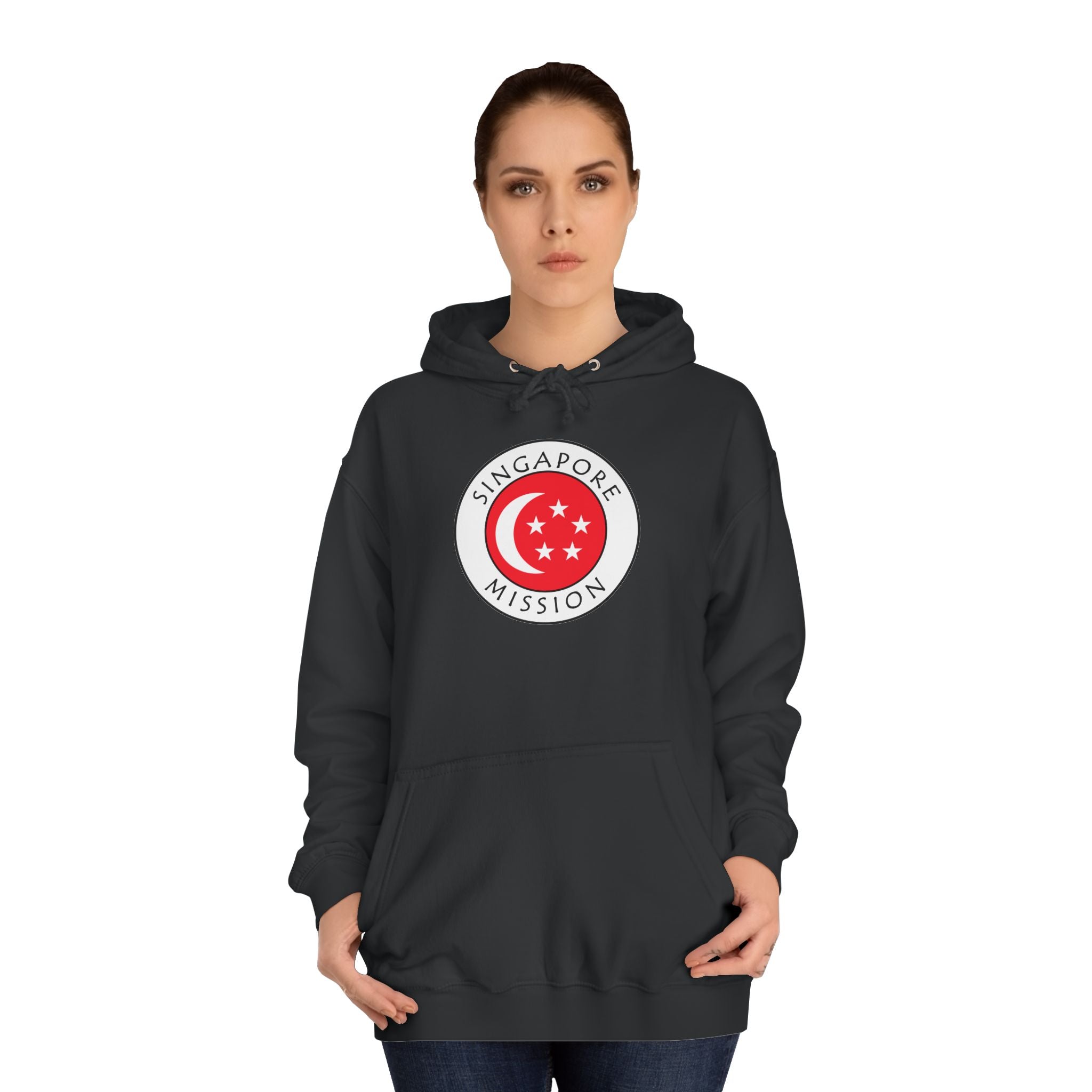 Singapore Mission Flag Logo (White Border) College Hoodie - Mission Wishlist - LDS Missionary Gift Store