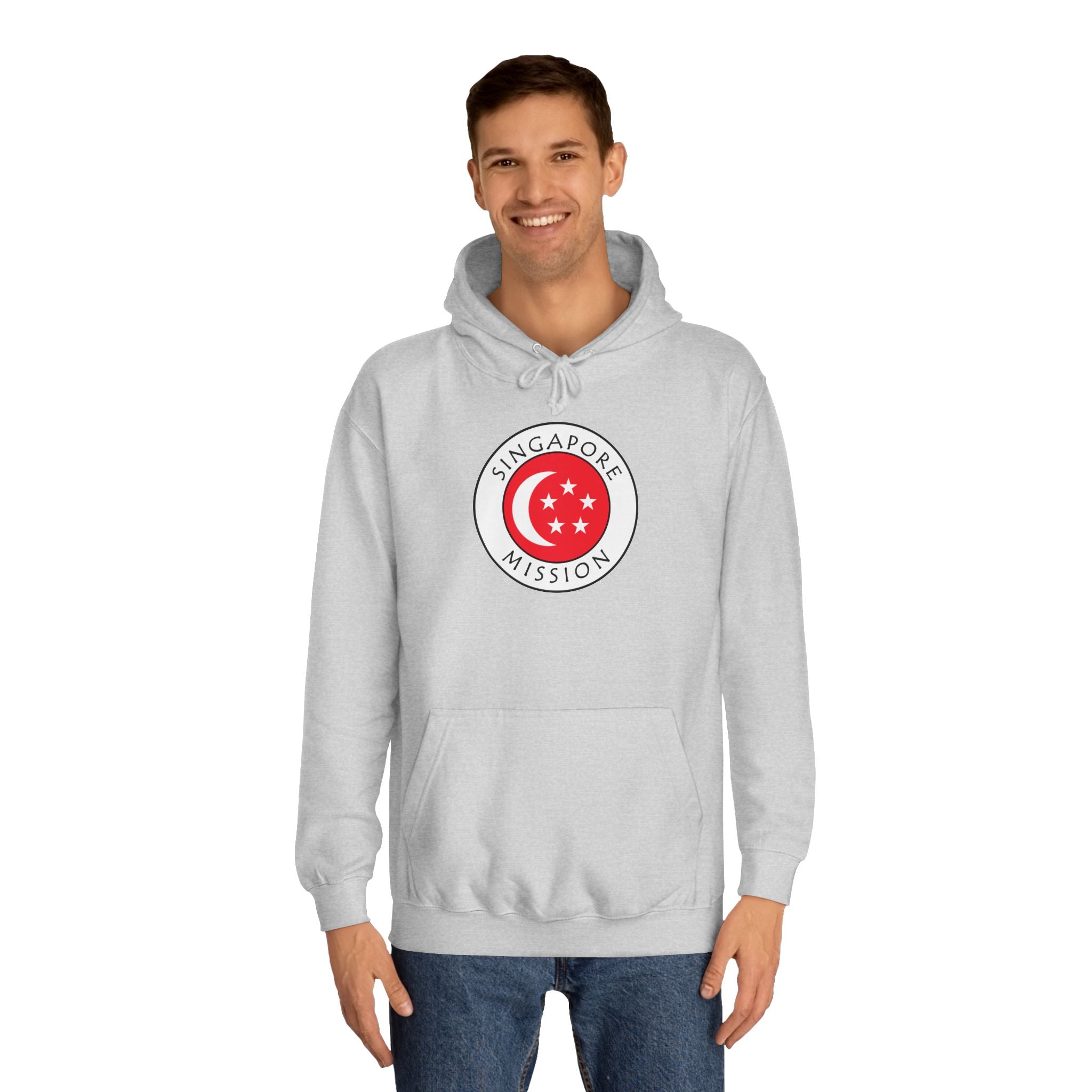 Singapore Mission Flag Logo (White Border) College Hoodie - Mission Wishlist - LDS Missionary Gift Store