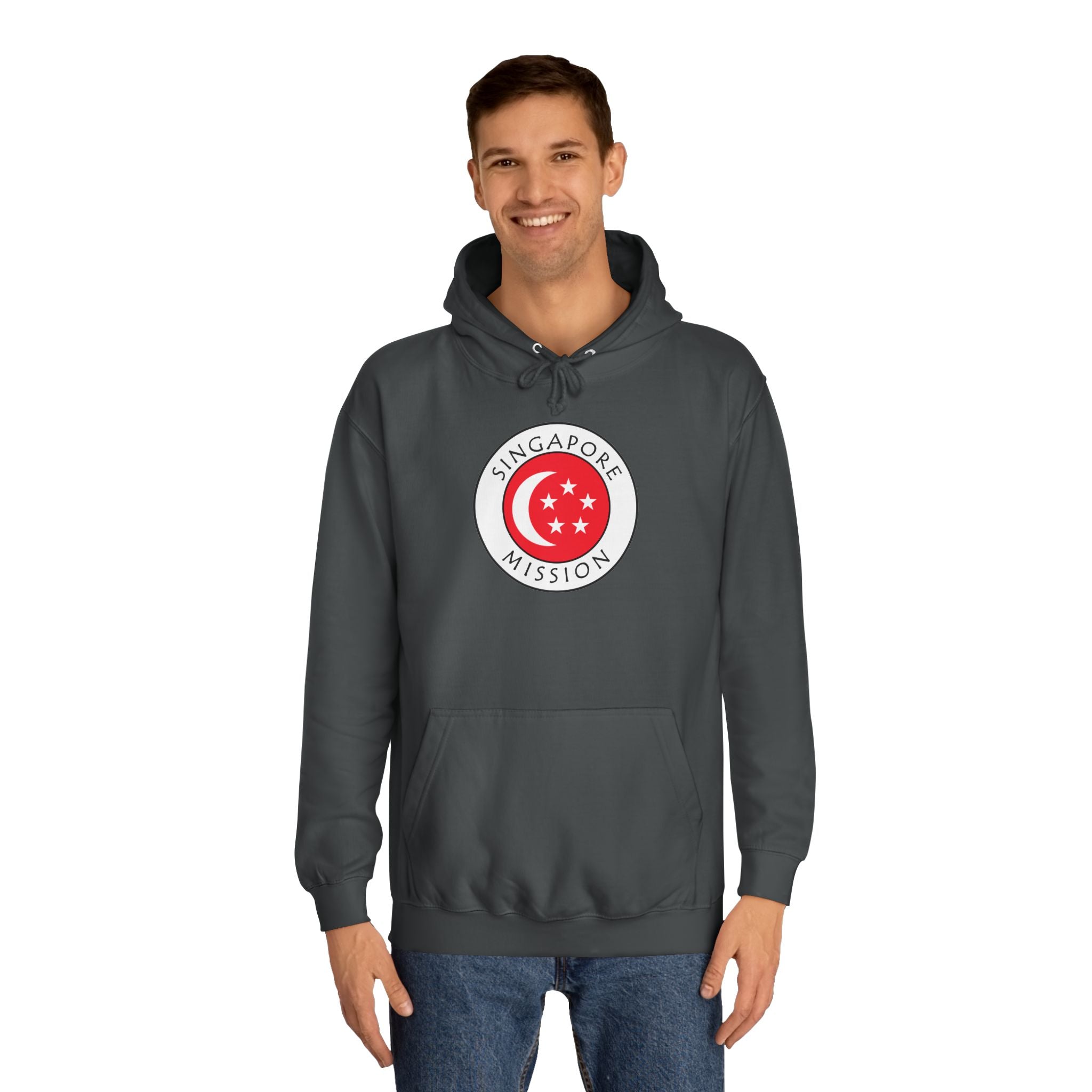 Singapore Mission Flag Logo (White Border) College Hoodie - Mission Wishlist - LDS Missionary Gift Store