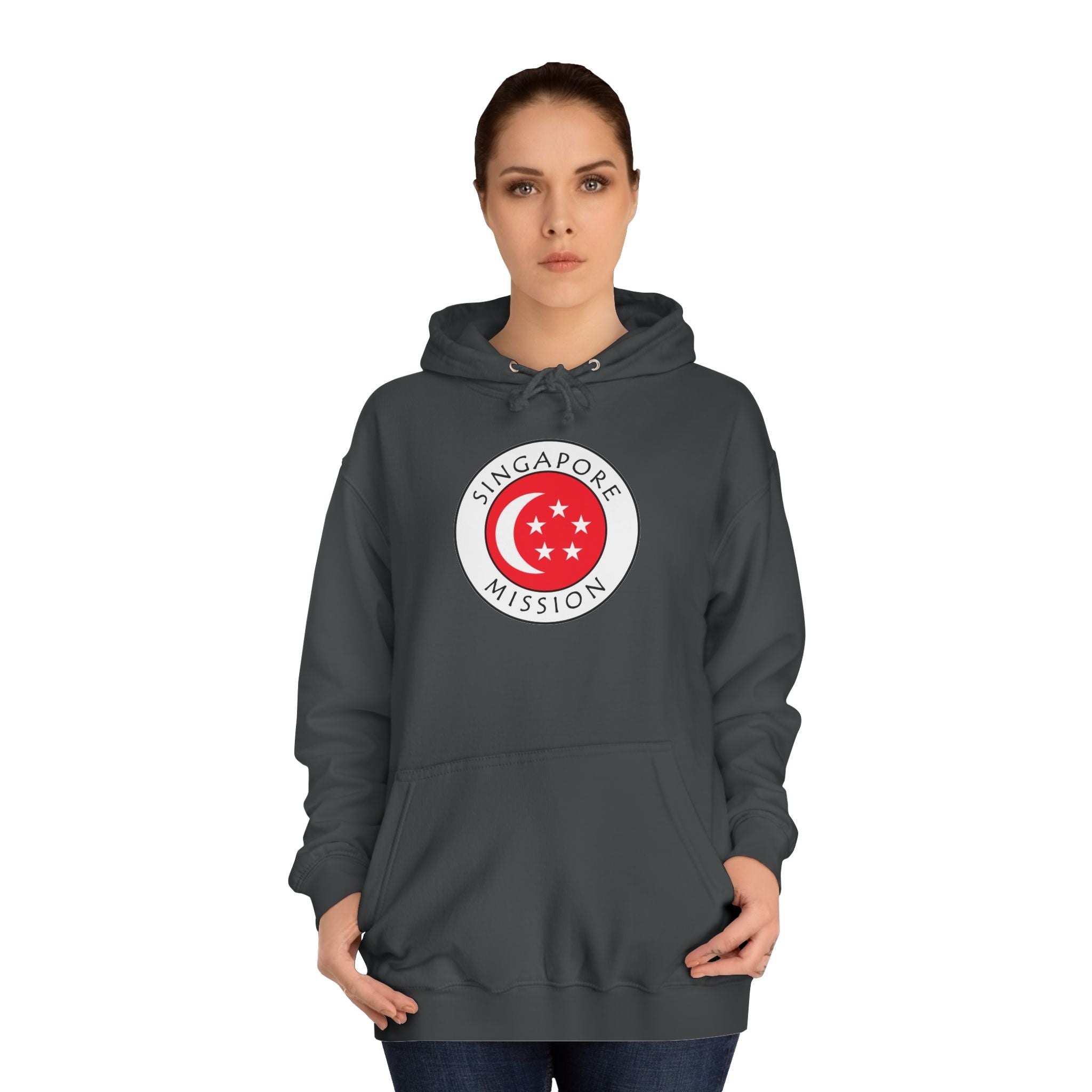 Singapore Mission Flag Logo (White Border) College Hoodie - Mission Wishlist - LDS Missionary Gift Store