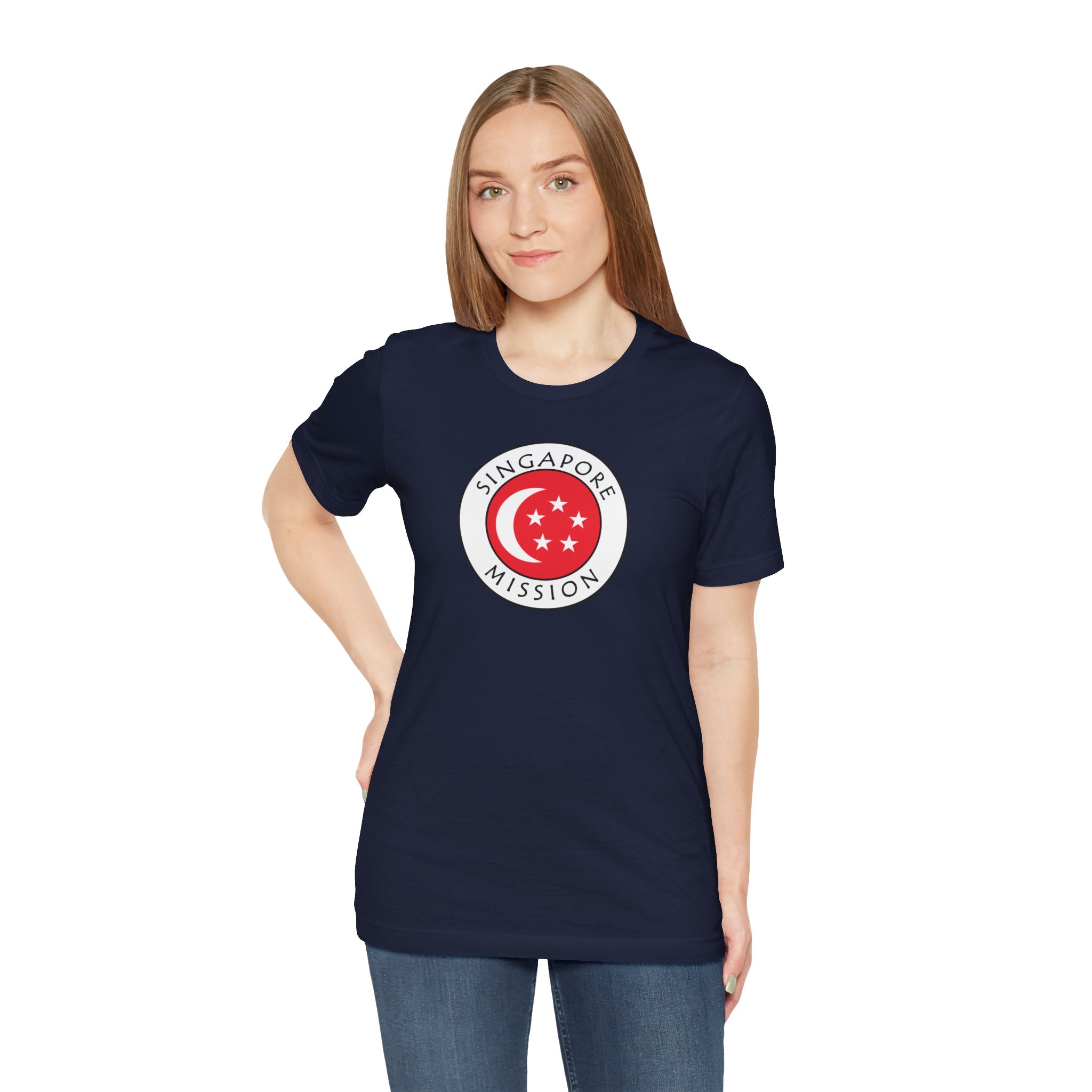 Singapore Mission Flag Logo (White Border) T-shirt - Mission Wishlist - LDS Missionary Gift Store