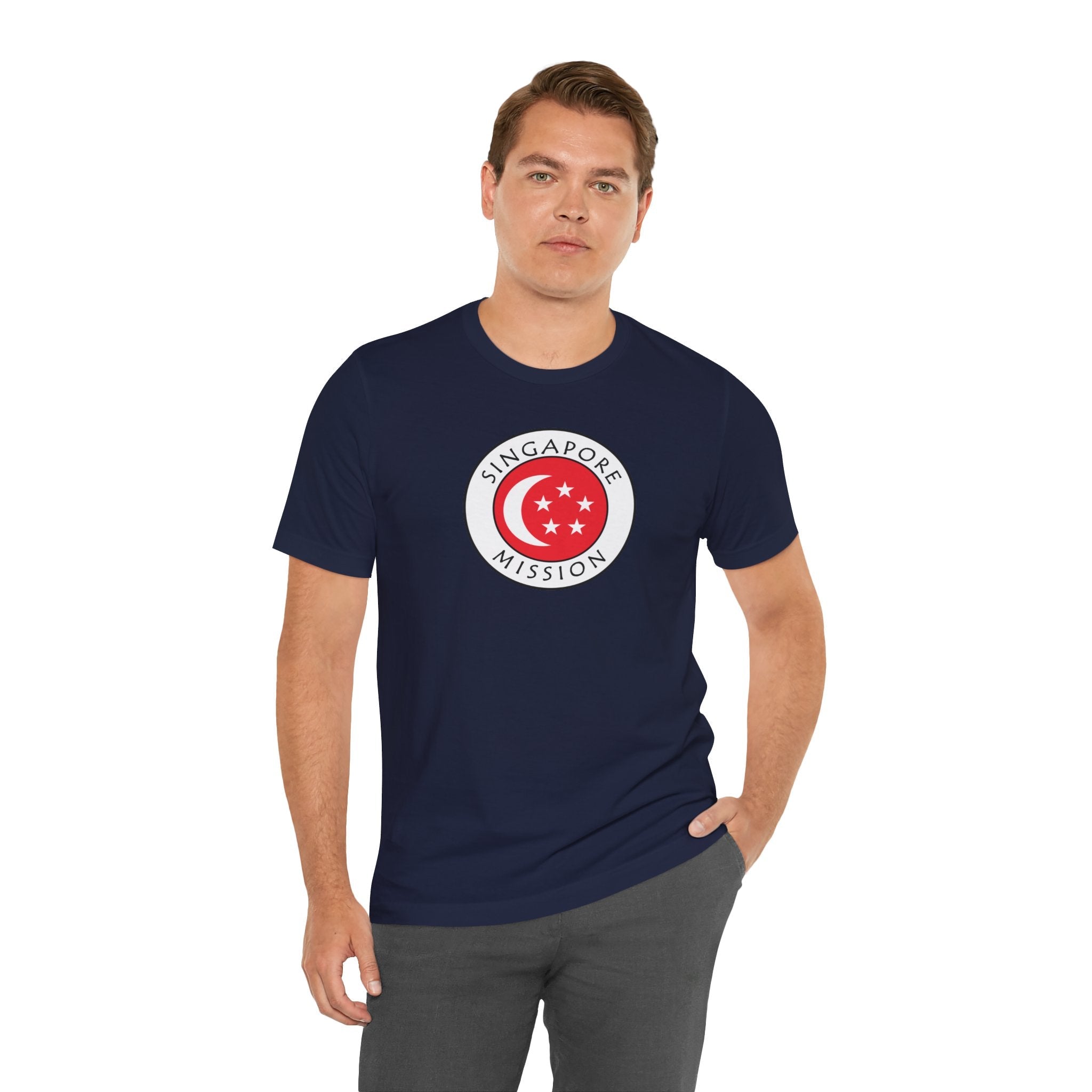 Singapore Mission Flag Logo (White Border) T-shirt - Mission Wishlist - LDS Missionary Gift Store