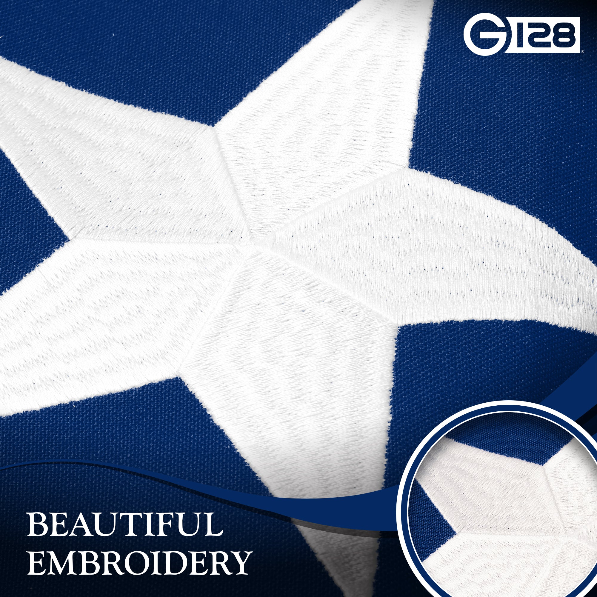 G128 Tennessee TN State Flag | 4x6 Ft | StormFlyer Series Embroidered 220GSM Spun Polyester | Embroidered Design, Indoor/Outdoor, Brass Grommets, Heavy Duty, All Weather